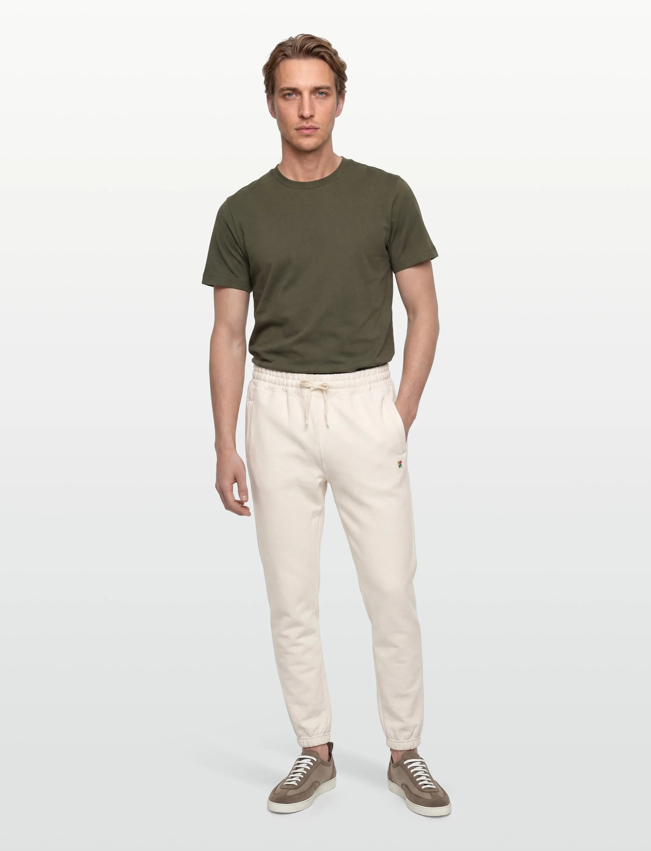 Aimé Leon Dore Crest Sweatpants, XL, Cream, Underdele > Joggingbukser, Herre