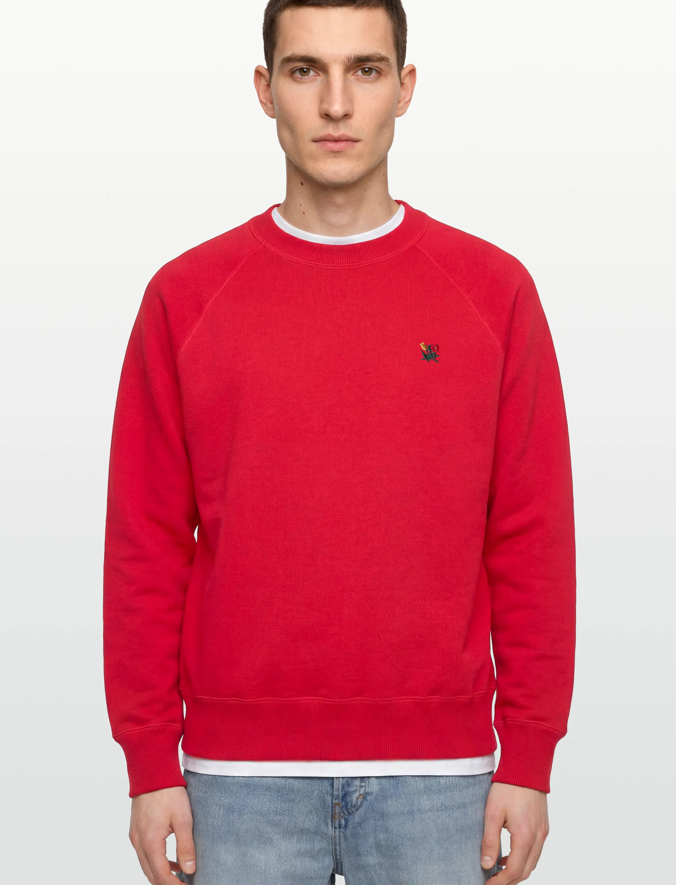 Aimé Leon Dore - Crest Crewneck Sweatshirt - tøj - true red - 3