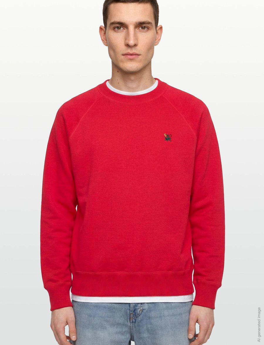 Aimé Leon Dore - Crest Crewneck Sweatshirt - tøj - true red - 3
