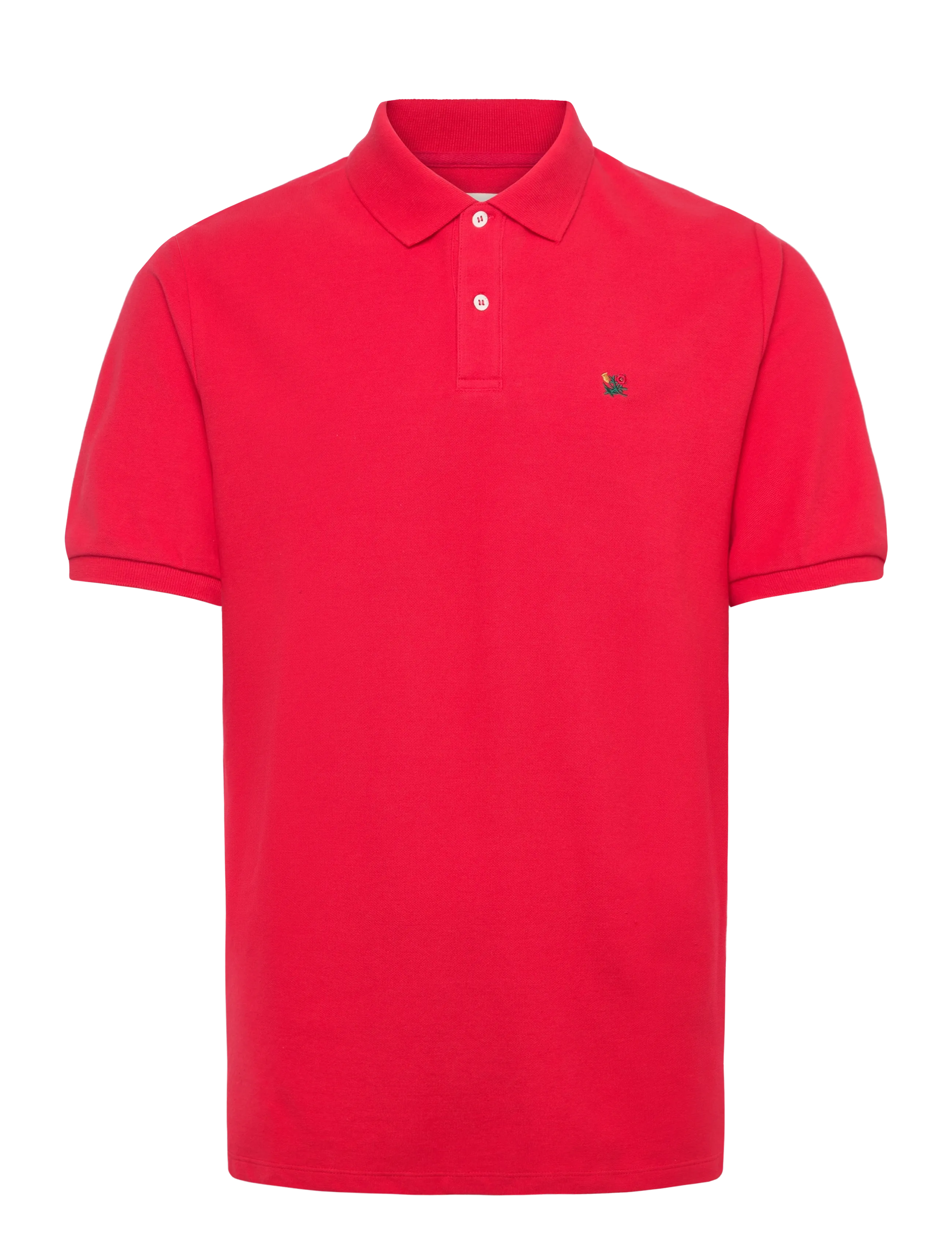 AIMÉ LEON DORE Nos Crest Pique Polo Rot - M - Herren