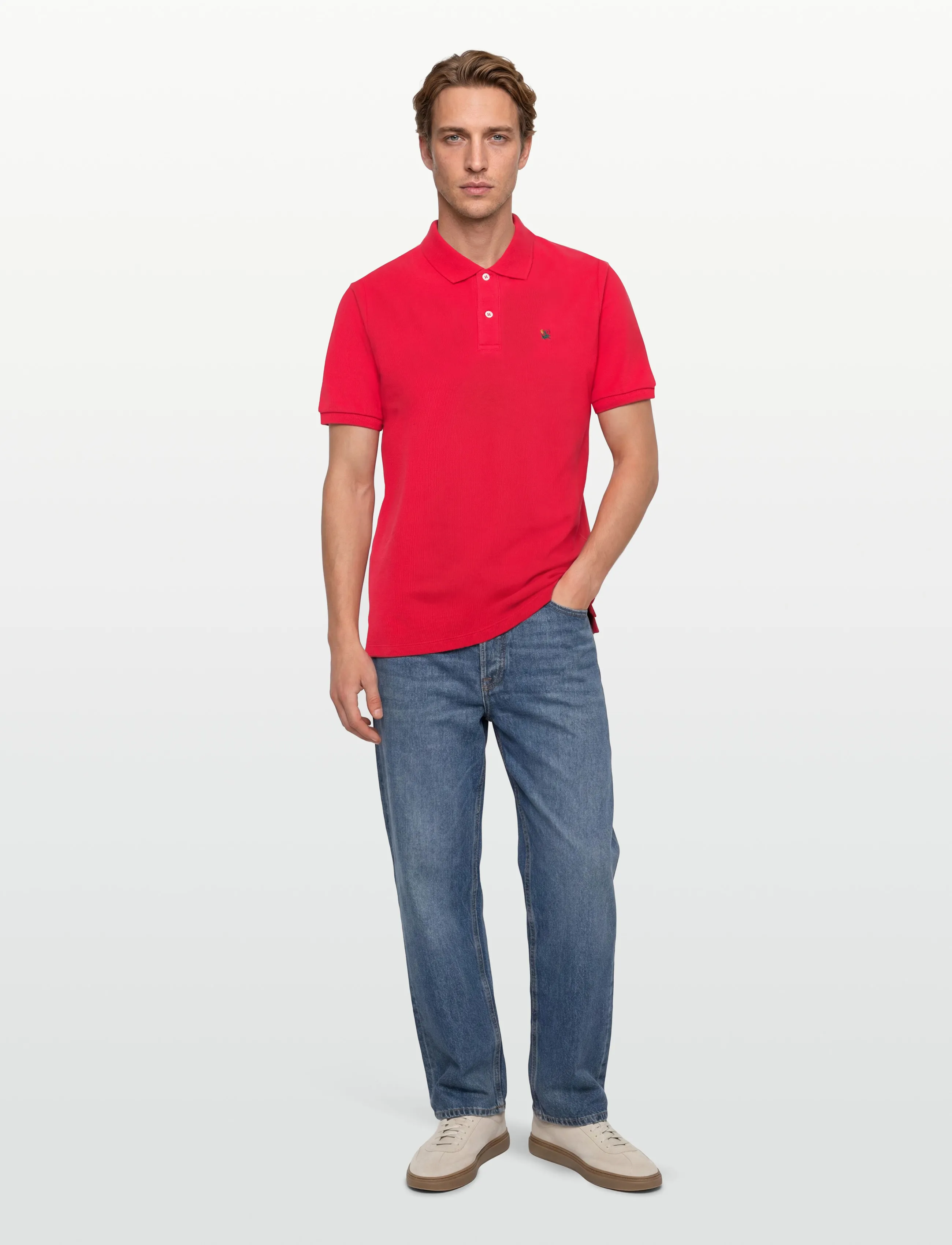 Aimé Leon Dore Crest Piqué Polo - Pikéer - TRUE RED / red