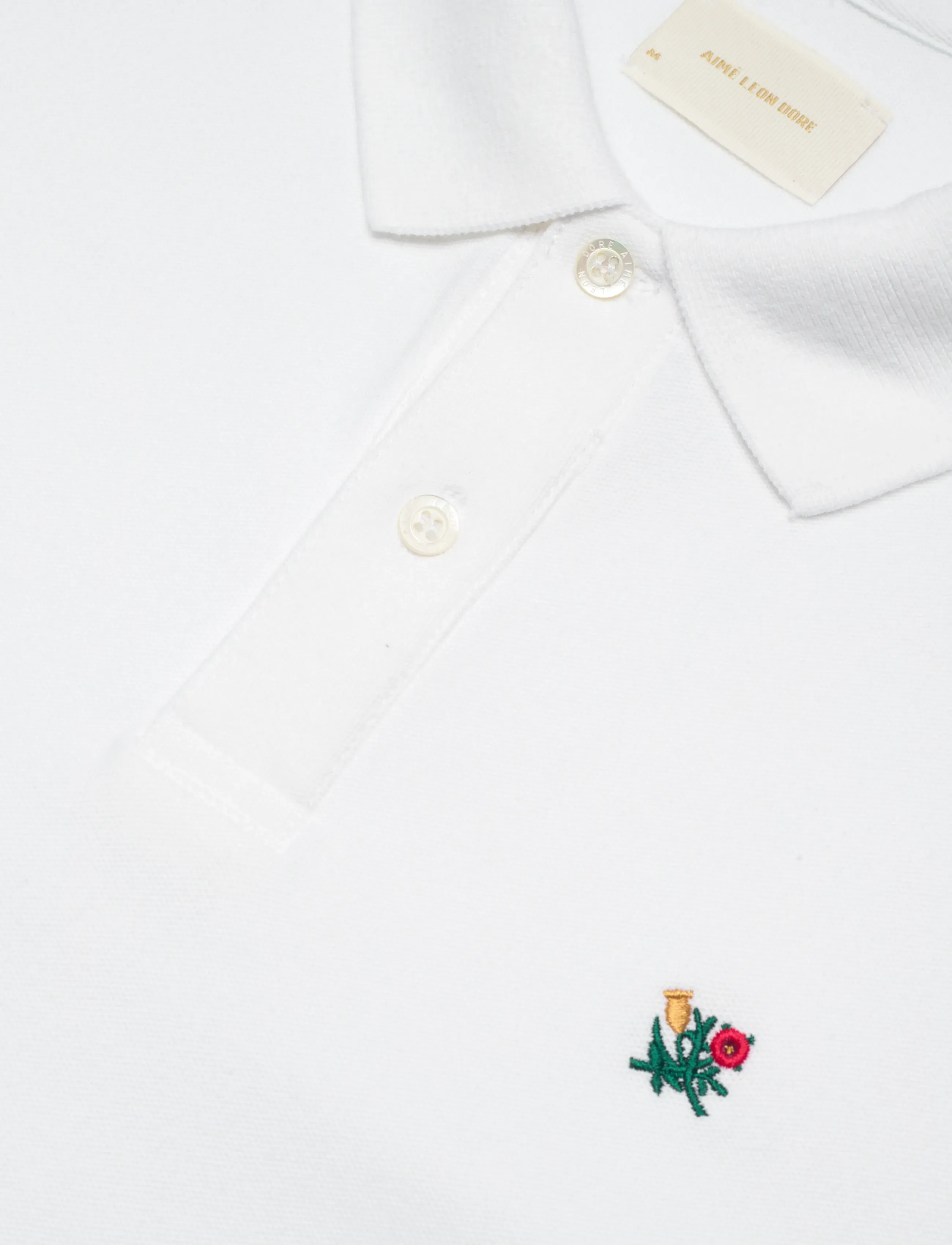 Aimé Leon Dore - Crest Piqué Polo - polo marškinėliai trumpomis rankovėmis - white - 2