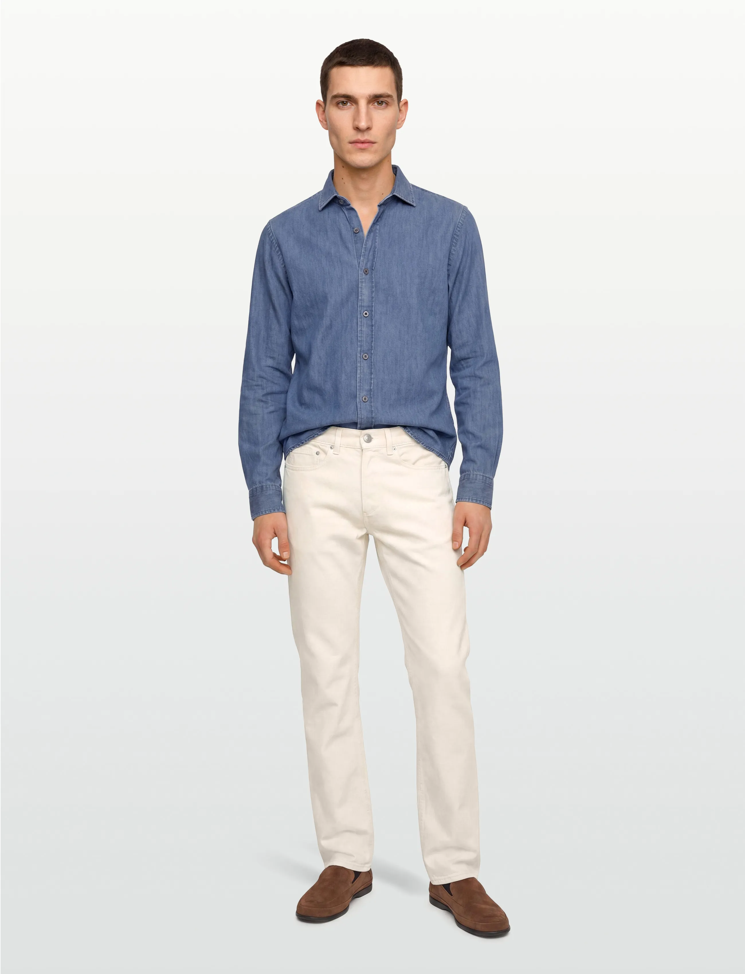 Aimé Leon Dore Ald Straight Fit Denim, 32, Cream, Jeans > Almindelige, Herre
