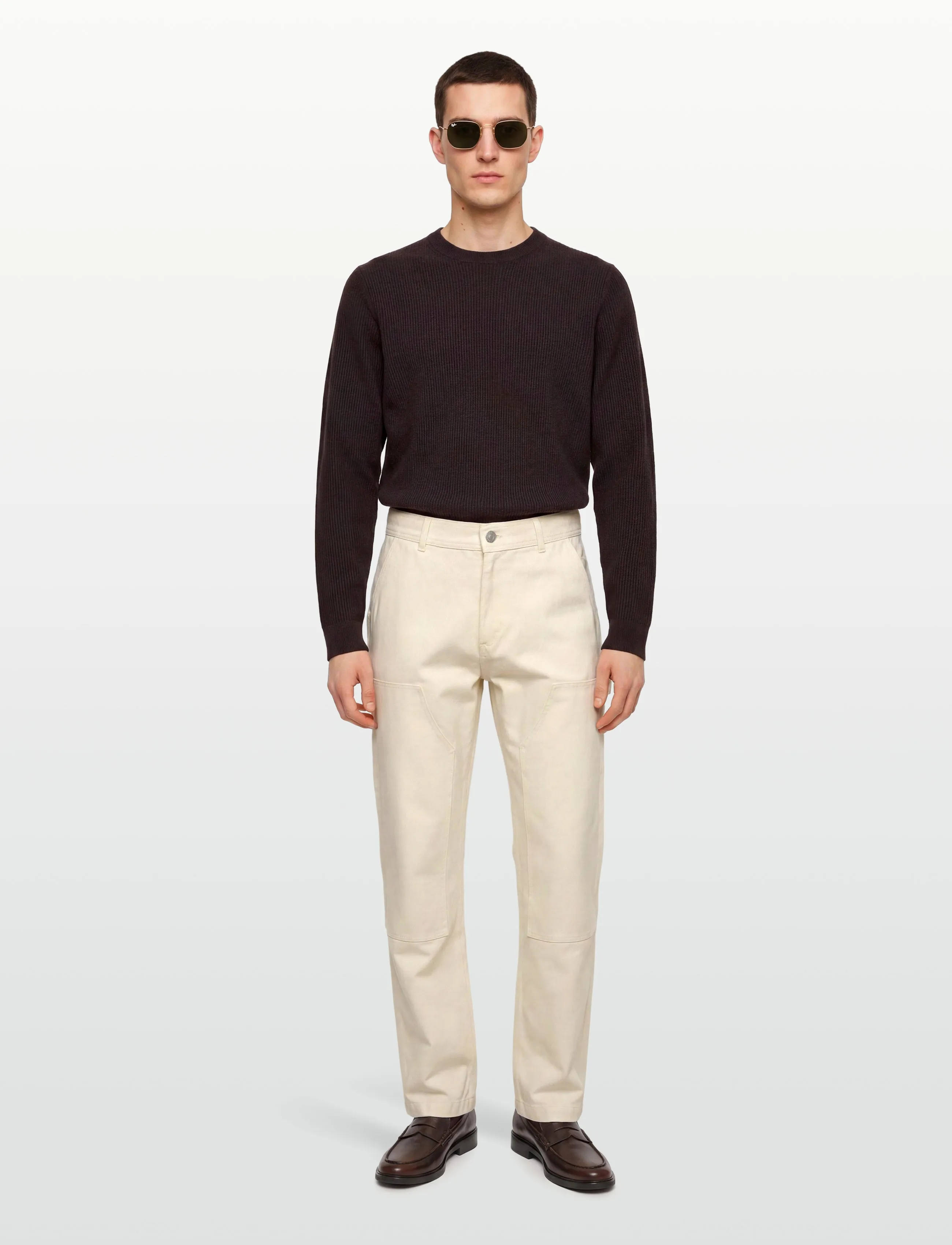 Aimé Leon Dore Carpenter Pant, S, Trousers, Creme - Cargo Pants, Männerswear
