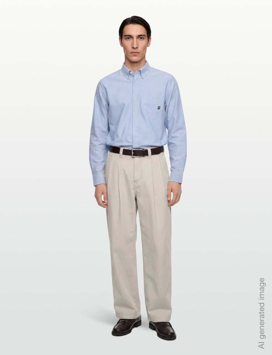Aimé Leon Dore - Oxford Shirt - basic shirts - parisian blue - 0