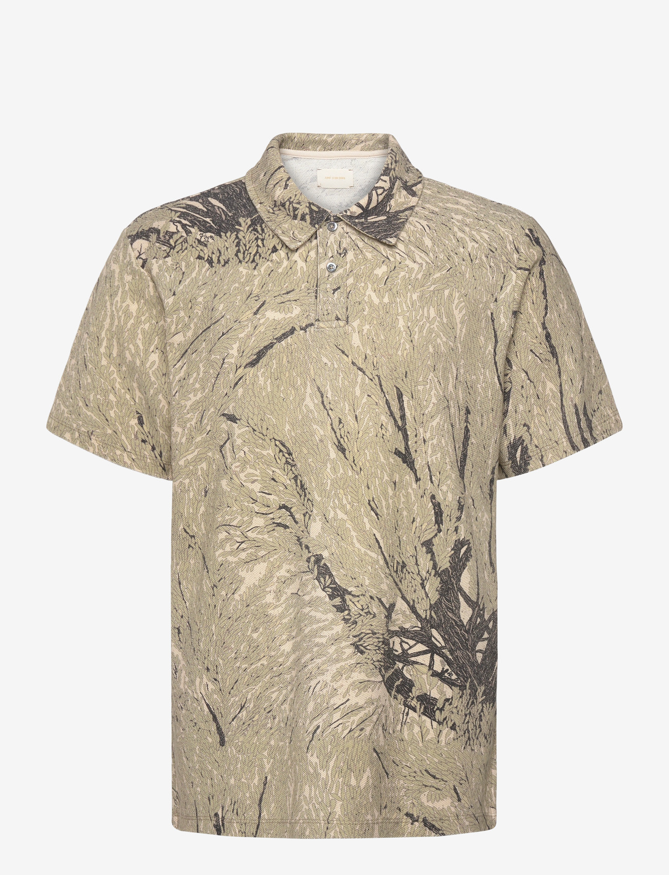 Aimé Leon Dore - SS Printed Pique Polo - kurzärmelig - sage camo - 0