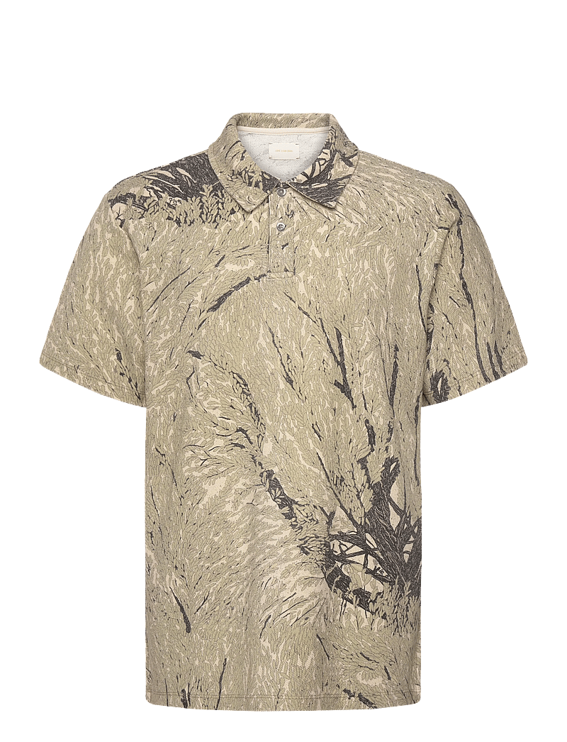 Aimé Leon Dore - SS Printed Pique Polo - kurzärmelig - sage camo - 0