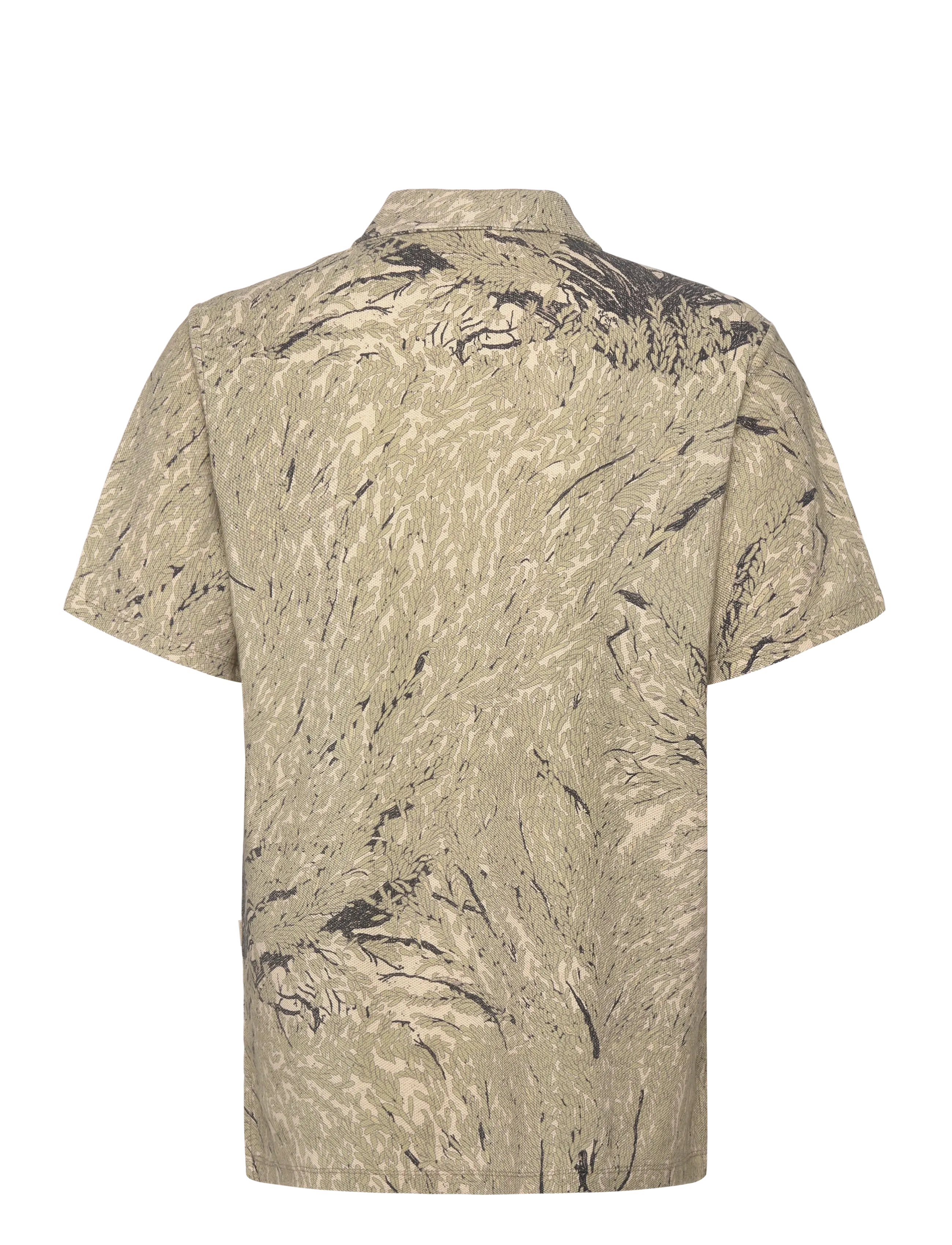 Aimé Leon Dore - SS Printed Pique Polo - short-sleeved polos - sage camo - 1