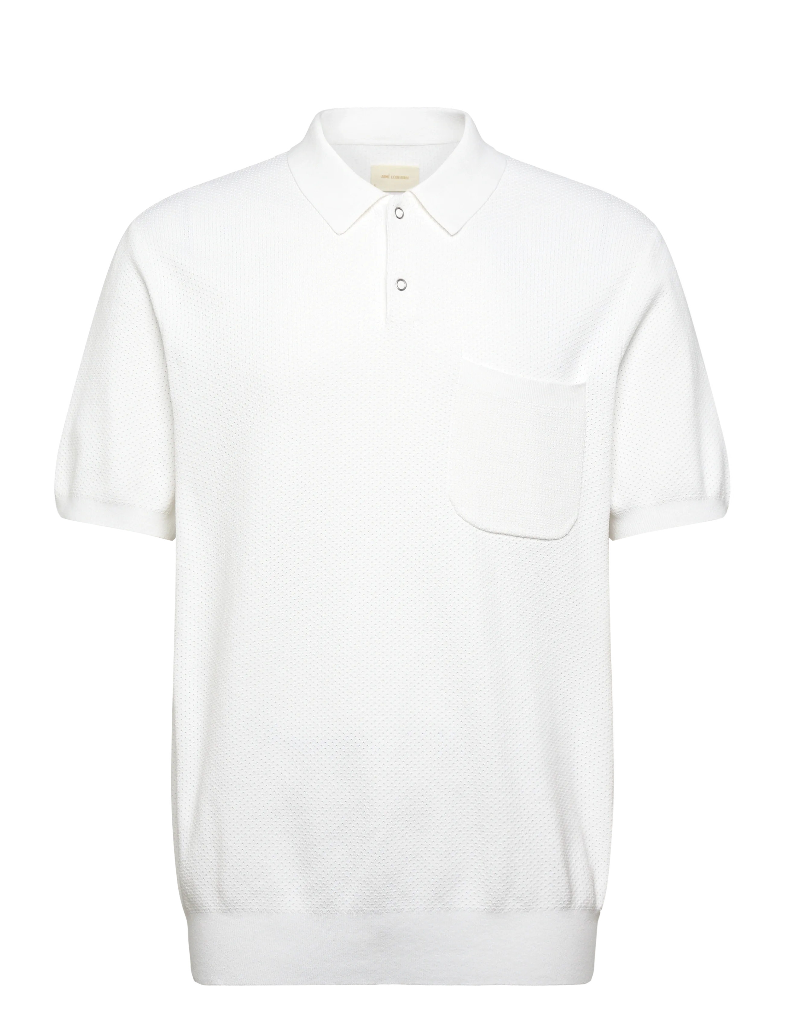 Aimé Leon Dore Ss Easy Solid Polo, XS, Polos, Weiß - Short-sleeved, Männerswear