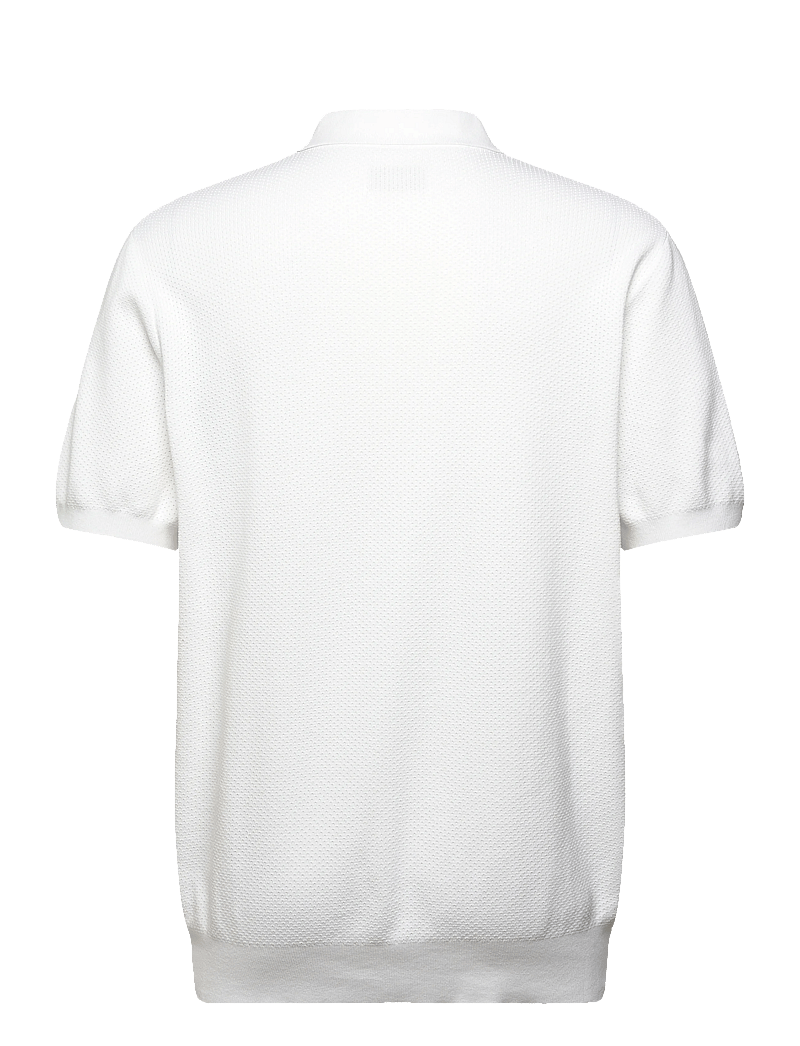 Aimé Leon Dore - SS Easy Solid Polo - gestrickte polohemden - bright white - 1