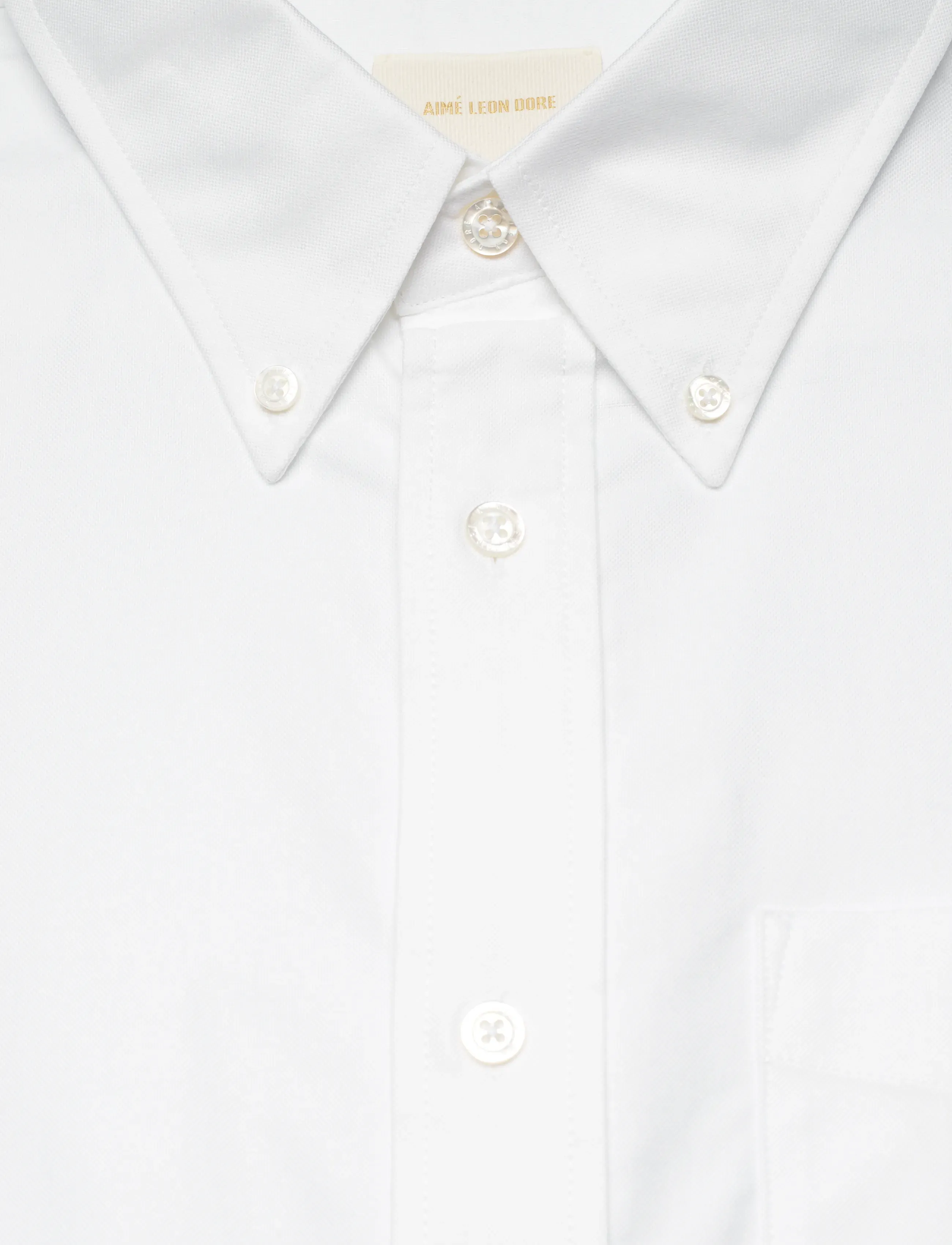Aimé Leon Dore - SS Oxford Shirt - basic skjortor - white - 2