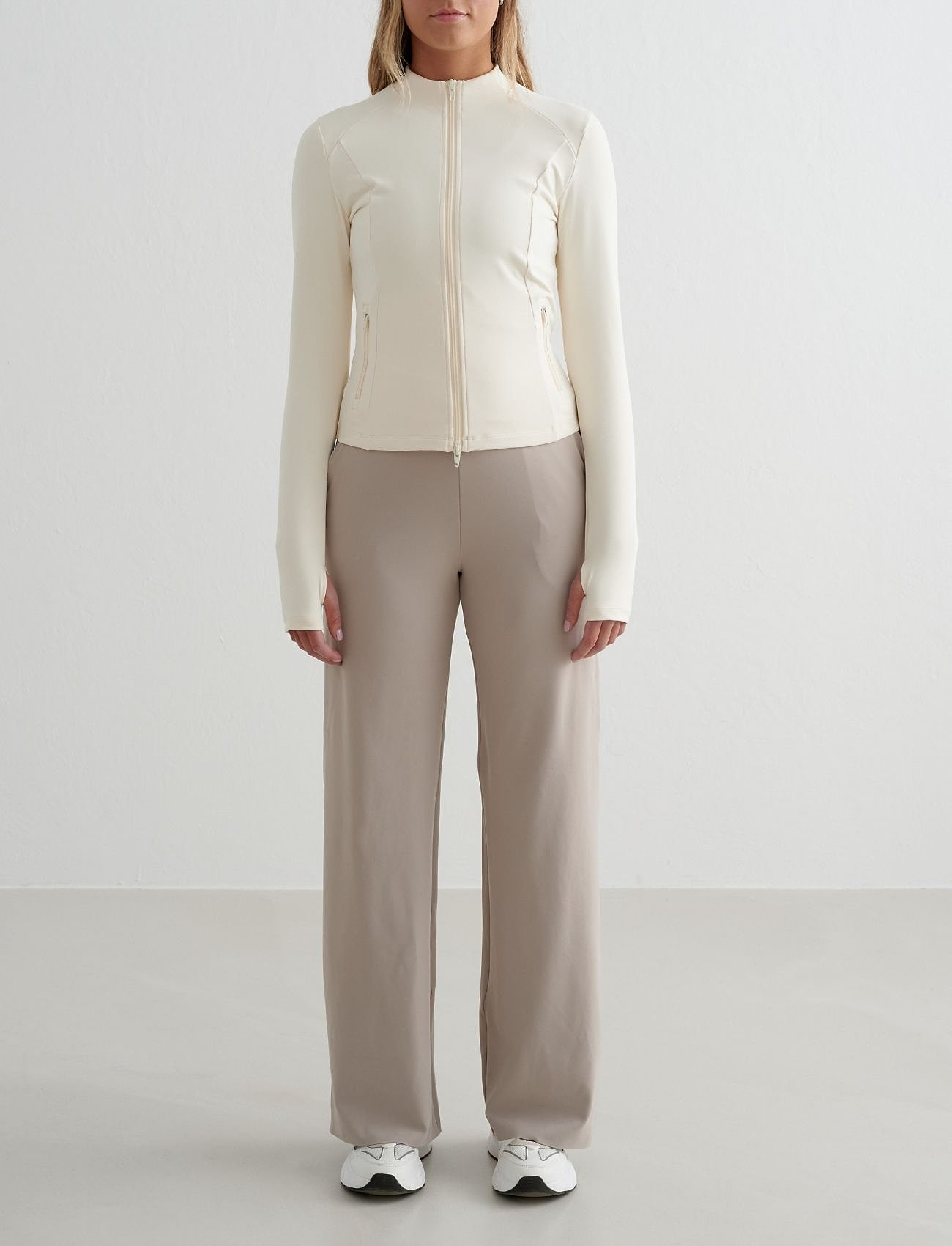 aim´n Sense Wide Pants - Beige - M 1
