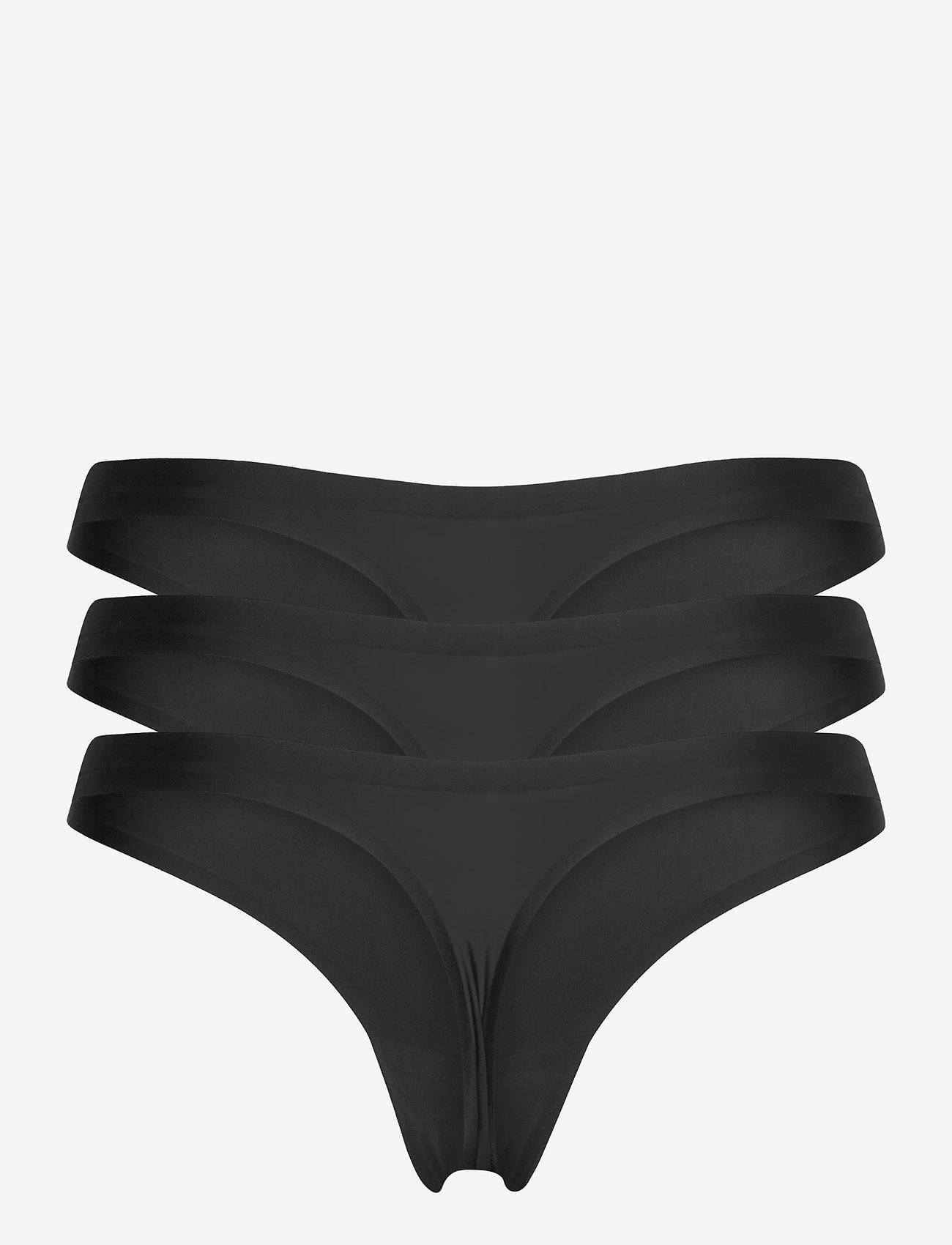 aim´n - Invisible Thong 3-PACK - aluspesu - black - 2