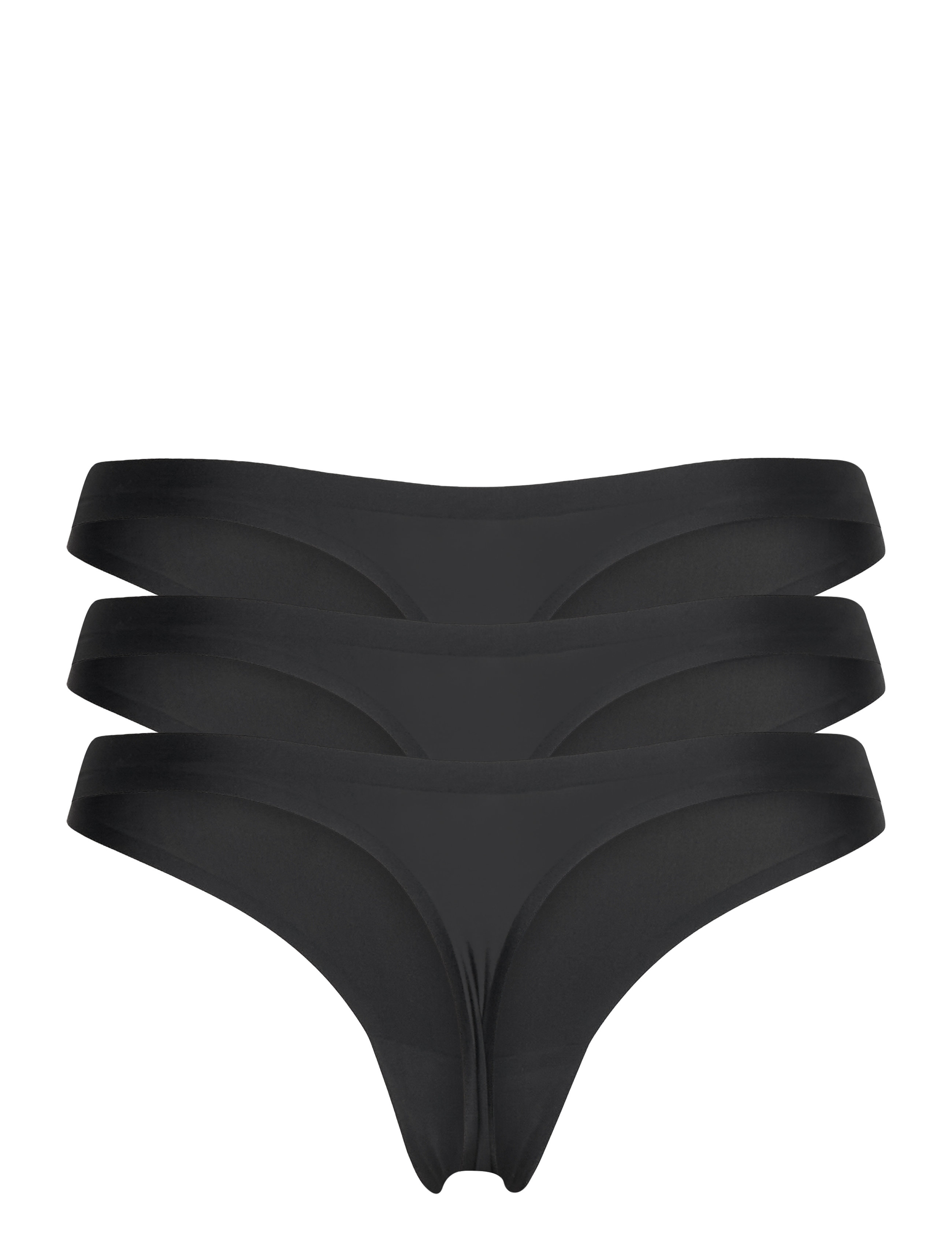 aim´n - Invisible Thong 3-PACK - aluspesu ja sokid - black - 2