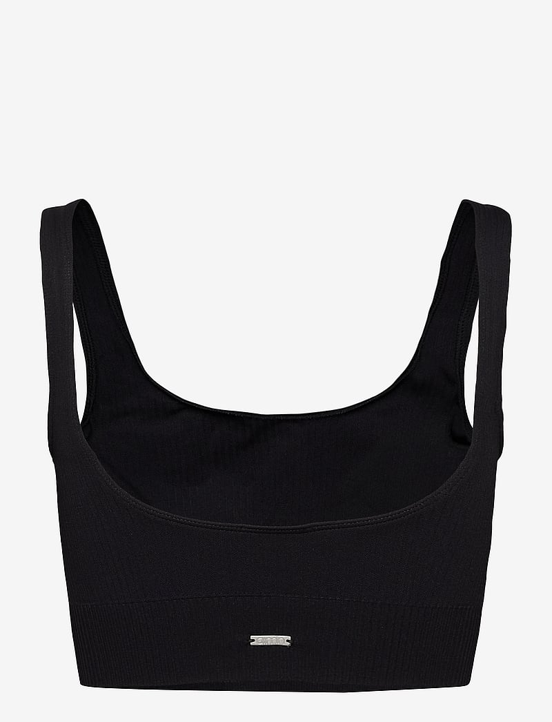 aim´n - Ribbed Seamless Bra - keskmine toestus - black - 2