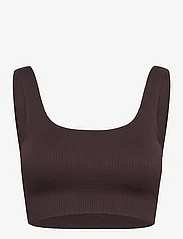 AIM'N - Ribbed Seamless Bra - sportinės liemenėlės: vidutiniškai prilaikančios - cacao - 0