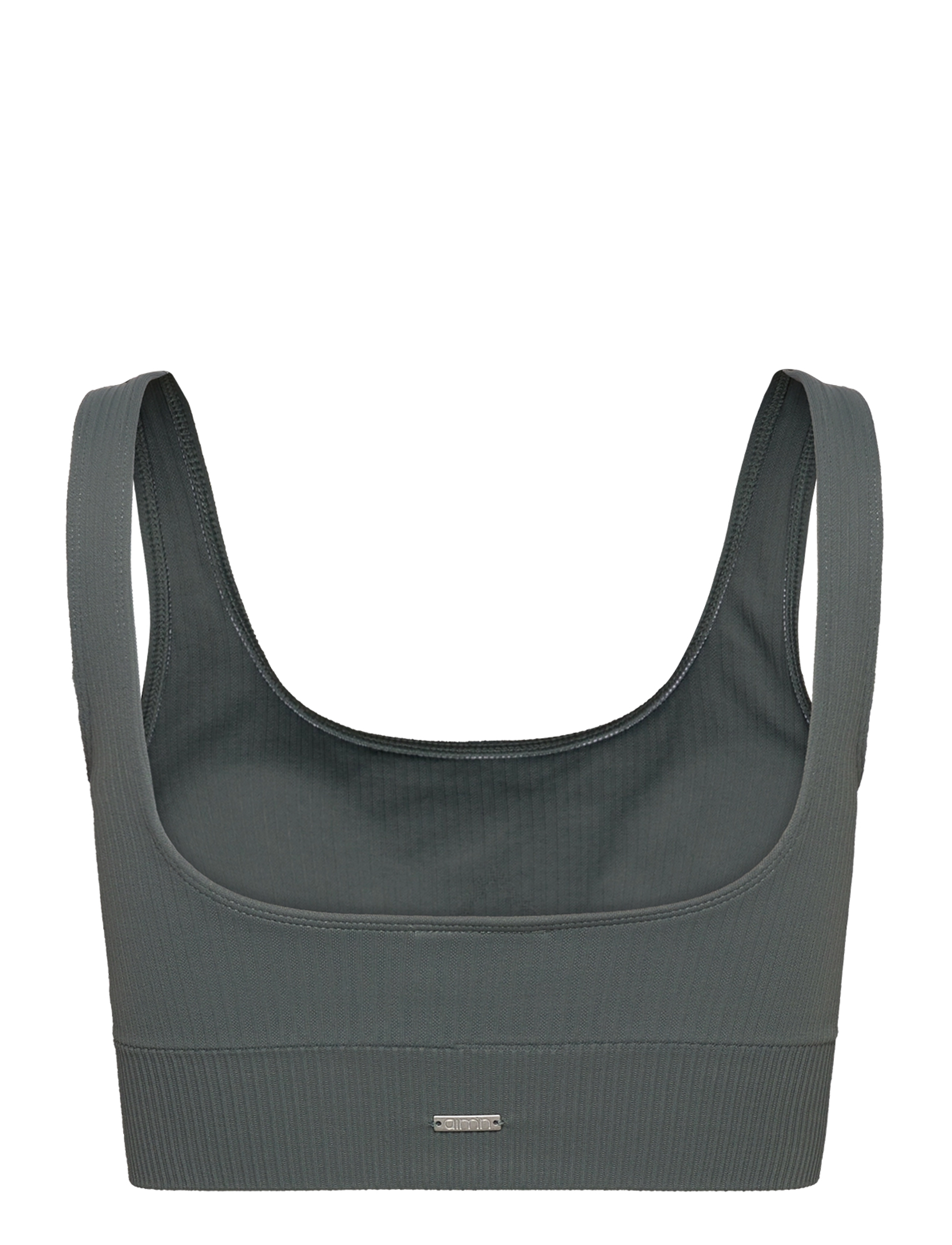 aim´n - Ribbed Seamless Bra - keskmine toestus - sage - 2