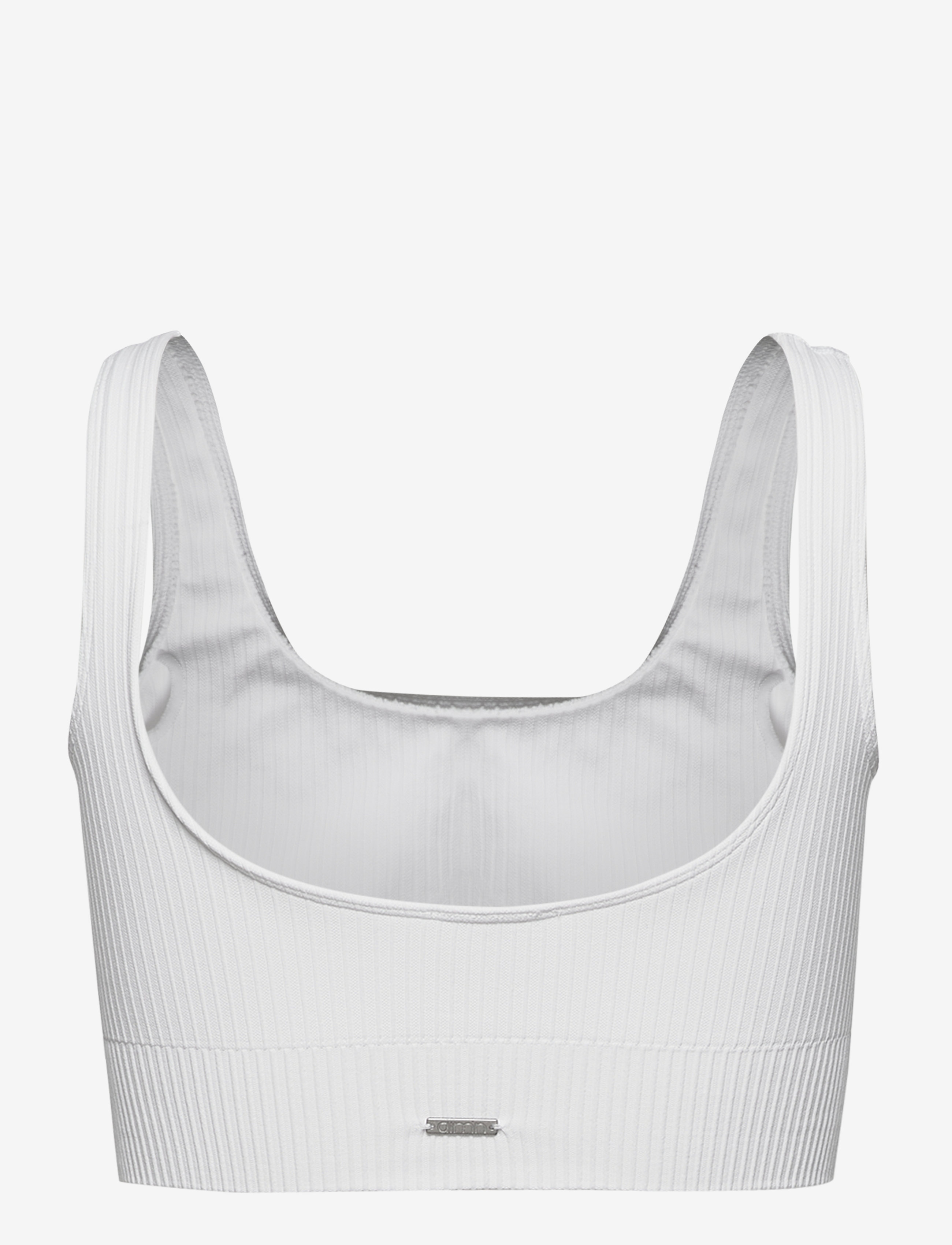 aim´n - White Ribbed Seamless Bra - medium støtte - white - 2