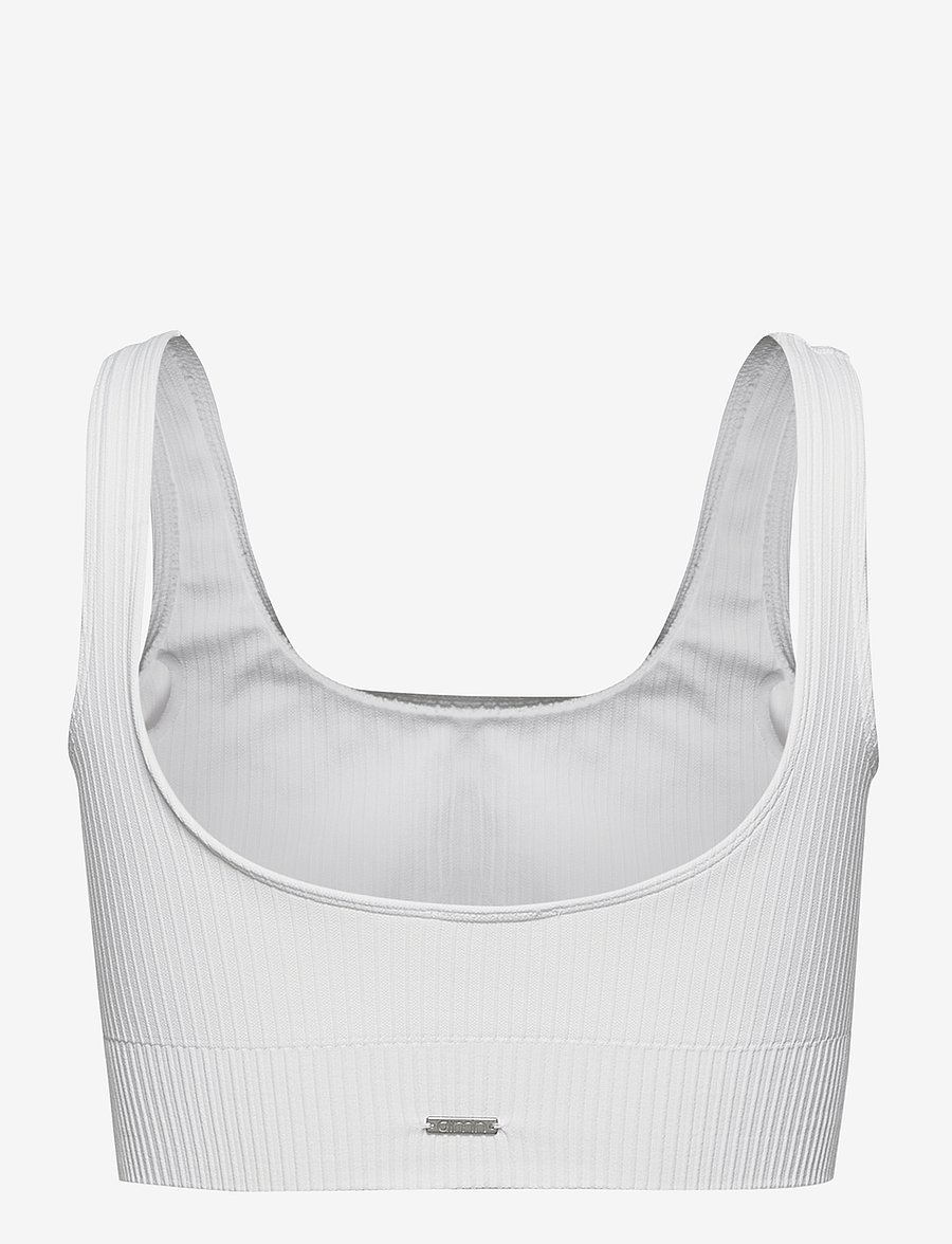 aim´n - White Ribbed Seamless Bra - medium støtte - white - 2