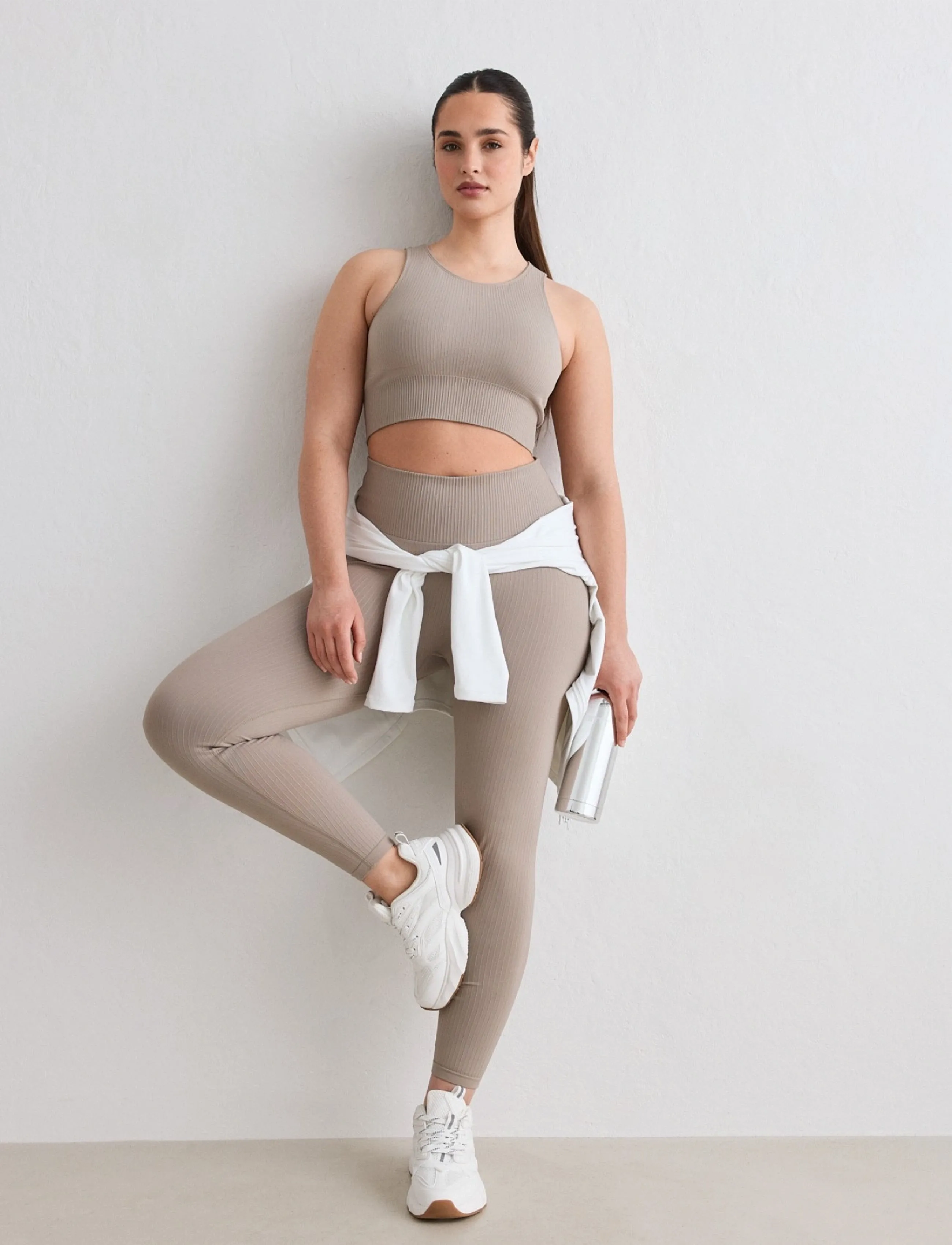 aim´n - Ribbed Seamless Tights - seamless tights - dark clay - 5