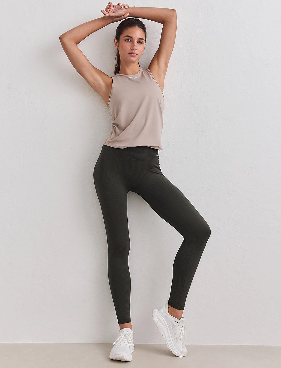 aim´n - Ribbed Seamless Tights - training tights - dark ivy - 0