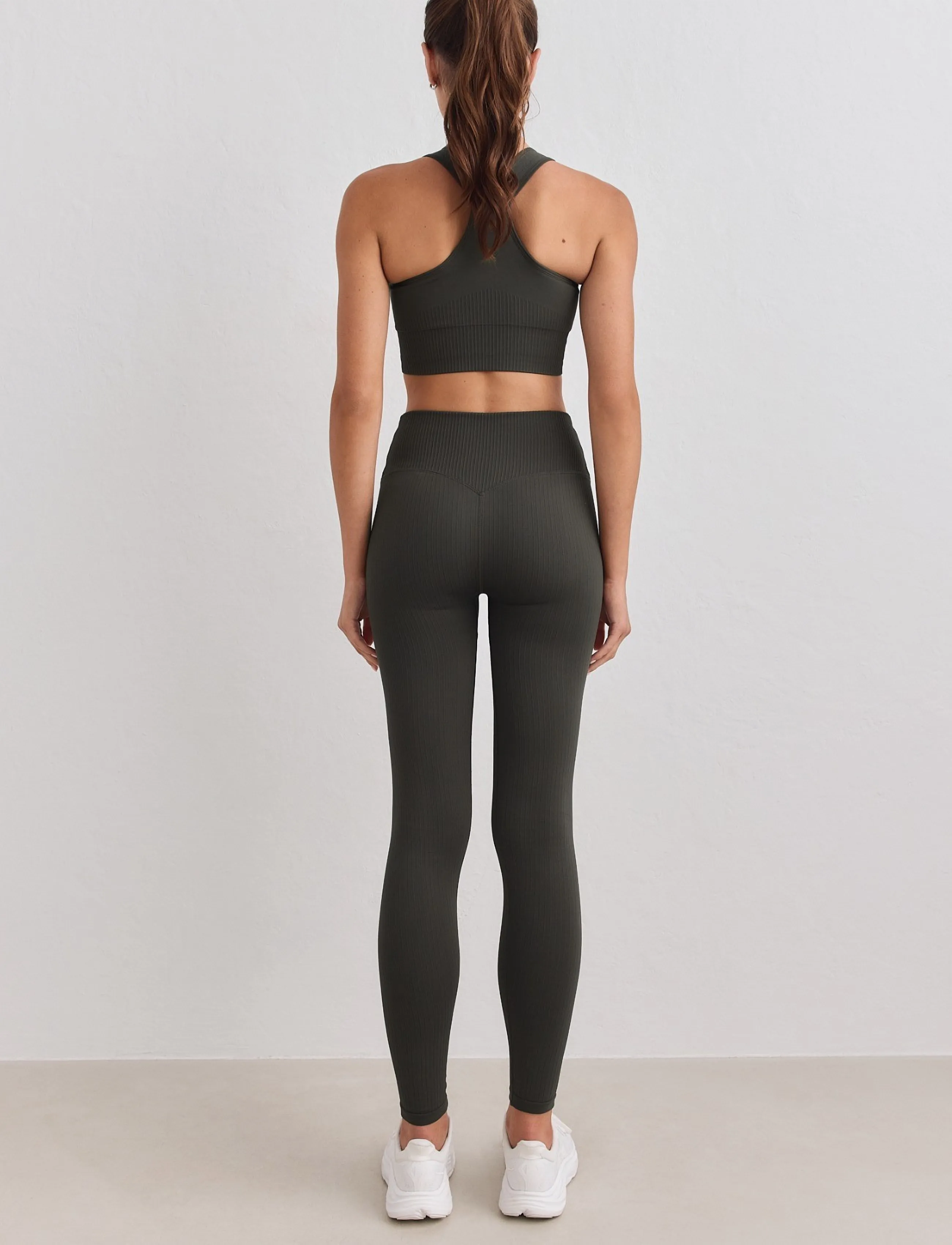 aim´n - Ribbed Seamless Tights - training tights - dark ivy - 4
