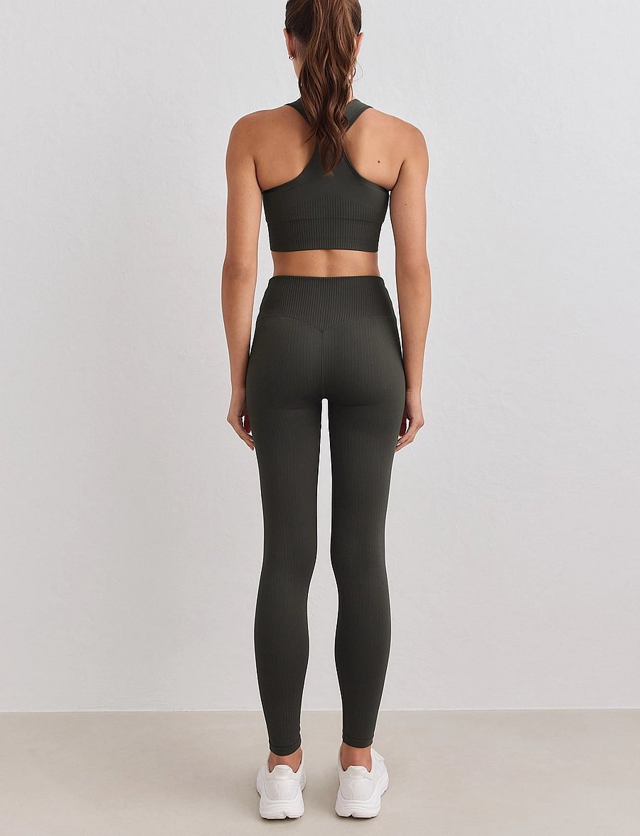 aim´n - Ribbed Seamless Tights - training tights - dark ivy - 4