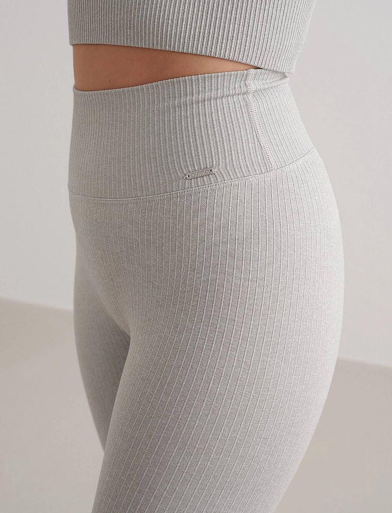 aim´n - Ribbed Seamless Tights - sportinės tamprės - grey melange - 5