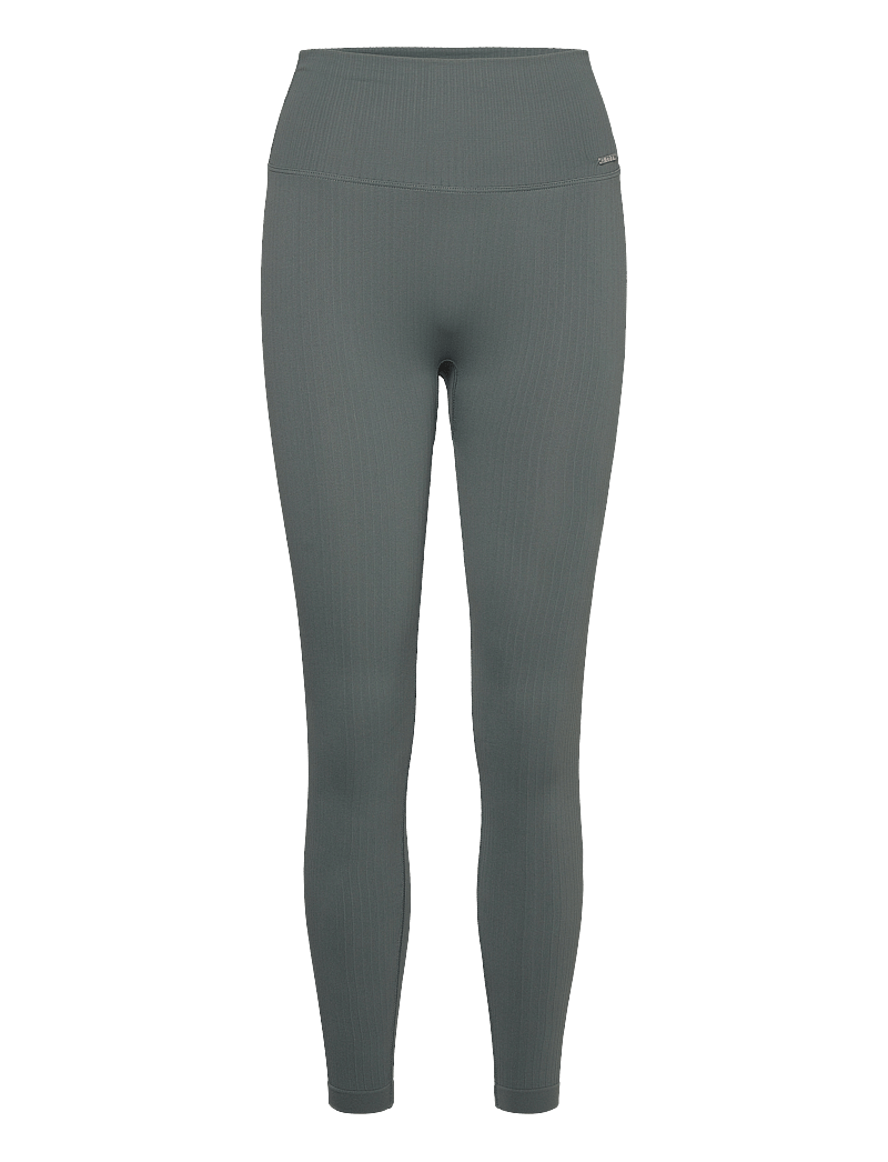 aim´n - Ribbed Seamless Tights - fuld længde - sage - 1