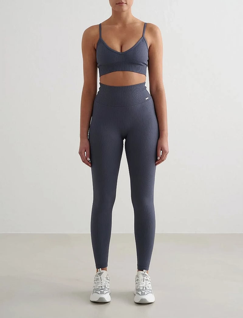 aim´n - Ribbed Seamless Tights - seamless tights - storm blue - 0