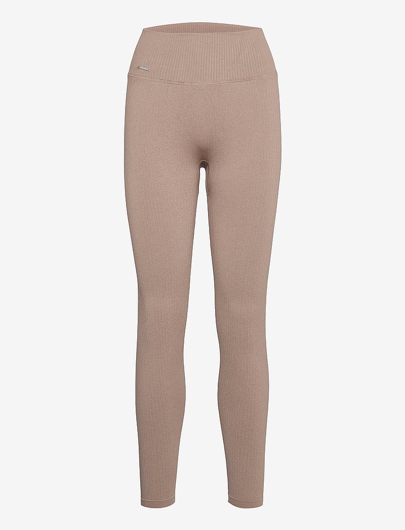 aim´n - Espresso Ribbed Seamless Tights - seamless tights - espresso - 0