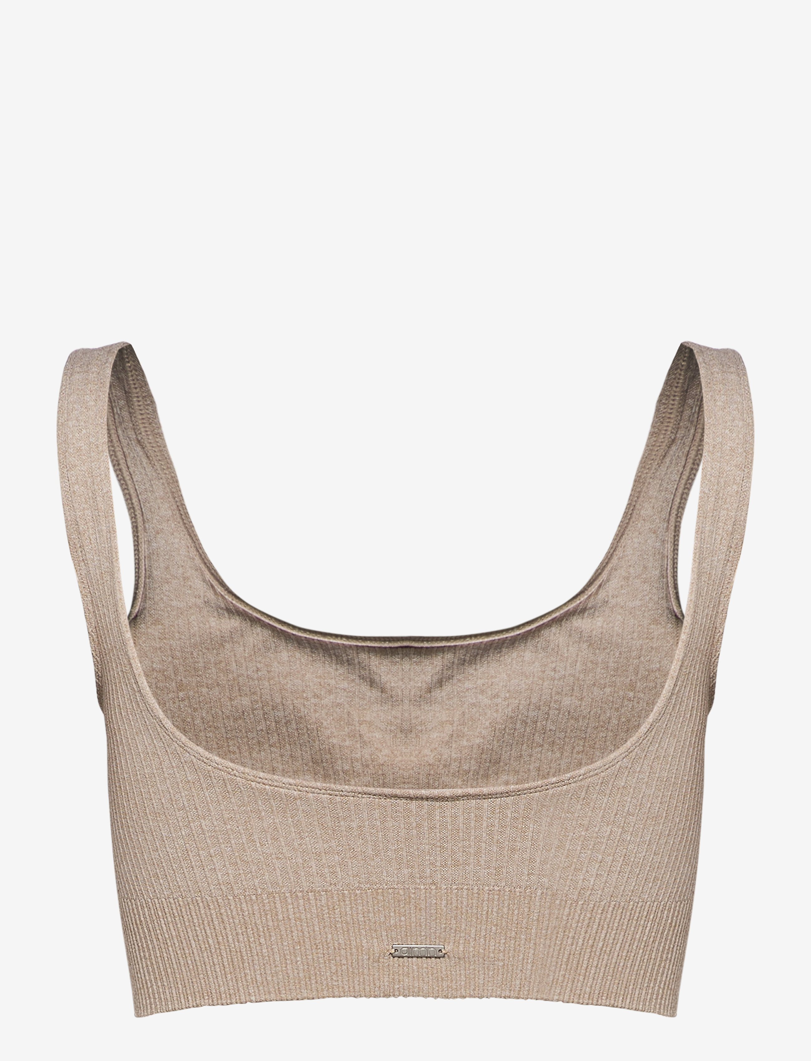 aim´n - Beige Ribbed Seamless Bra - medium support - beige - 2