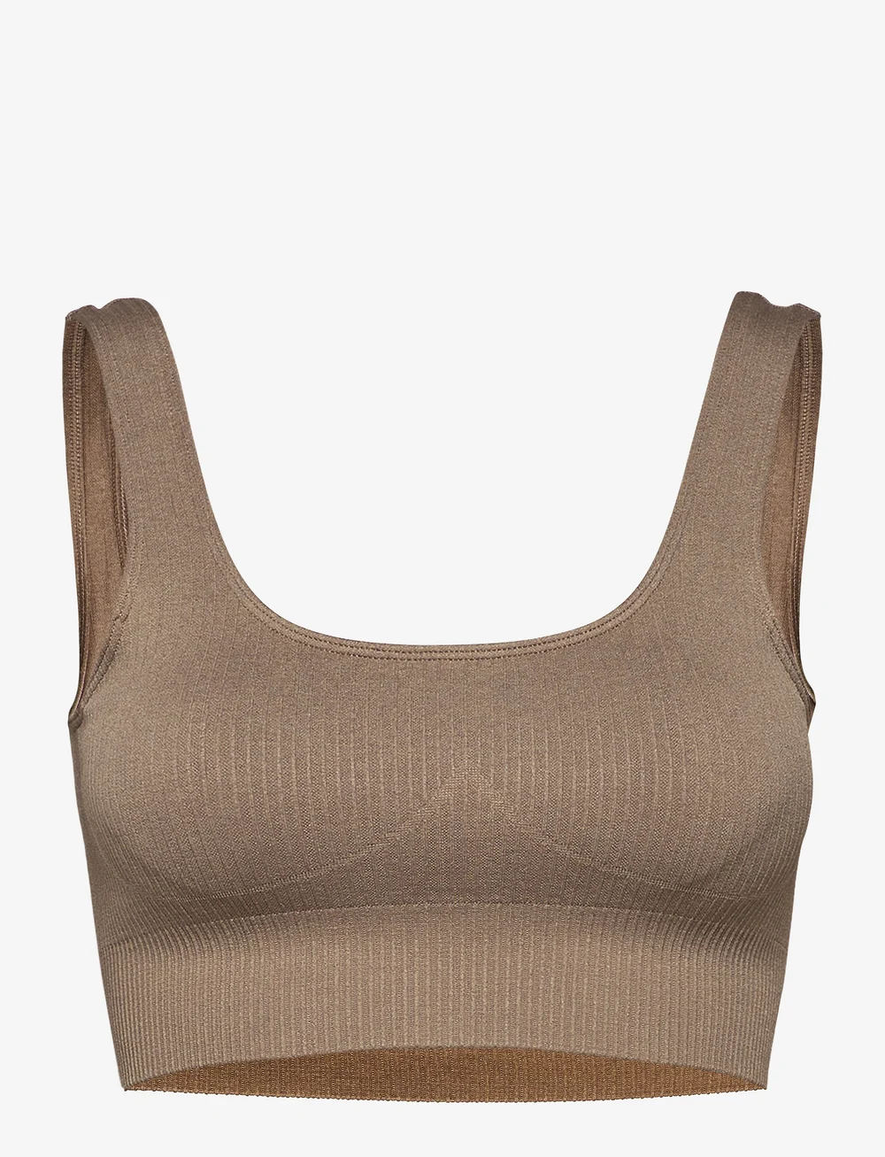 aim´n - Espresso Ribbed Seamless Bra - mittlerer halt - espresso - 0