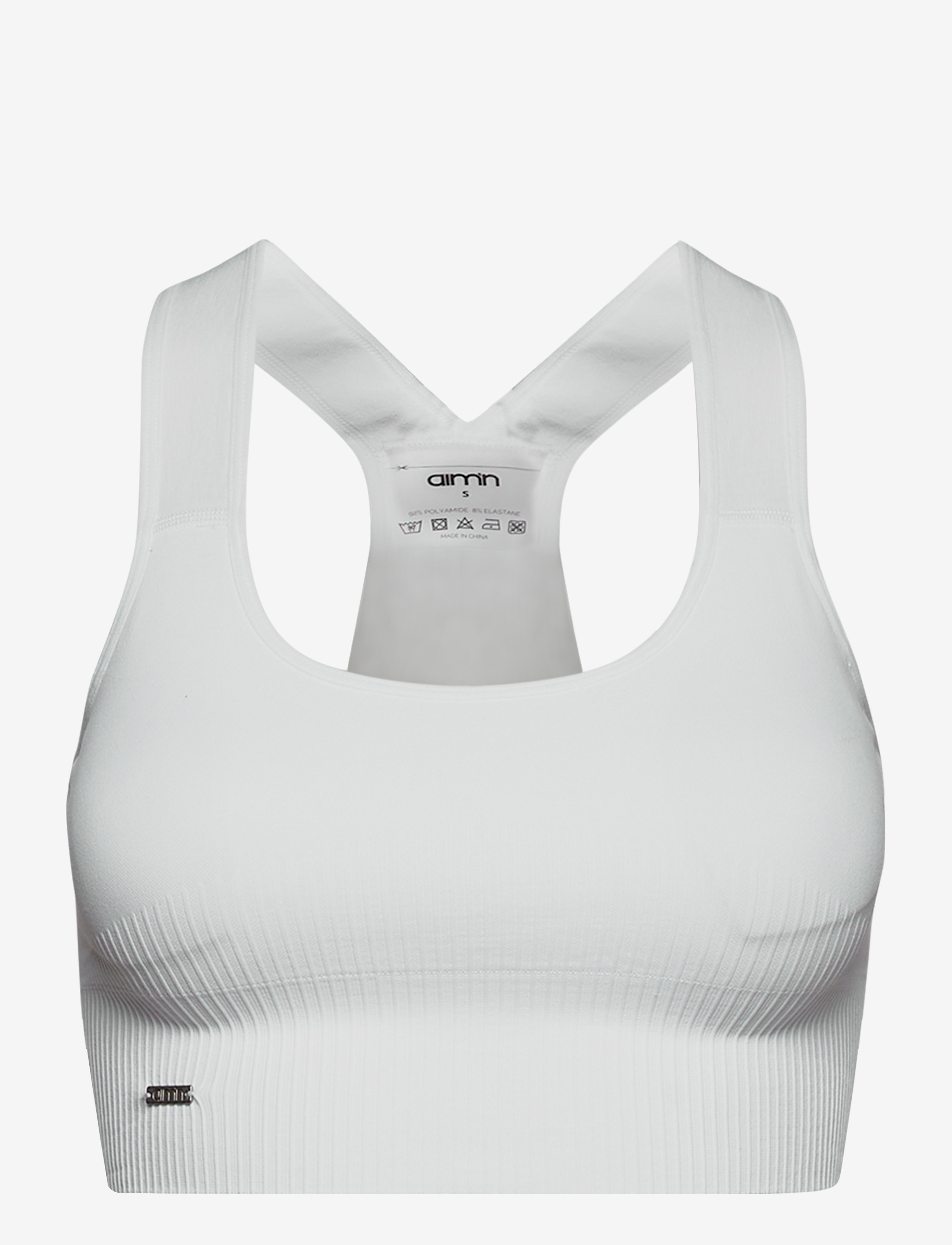 AIM ́N High Support Ribbed BH Weiß - M - Damen