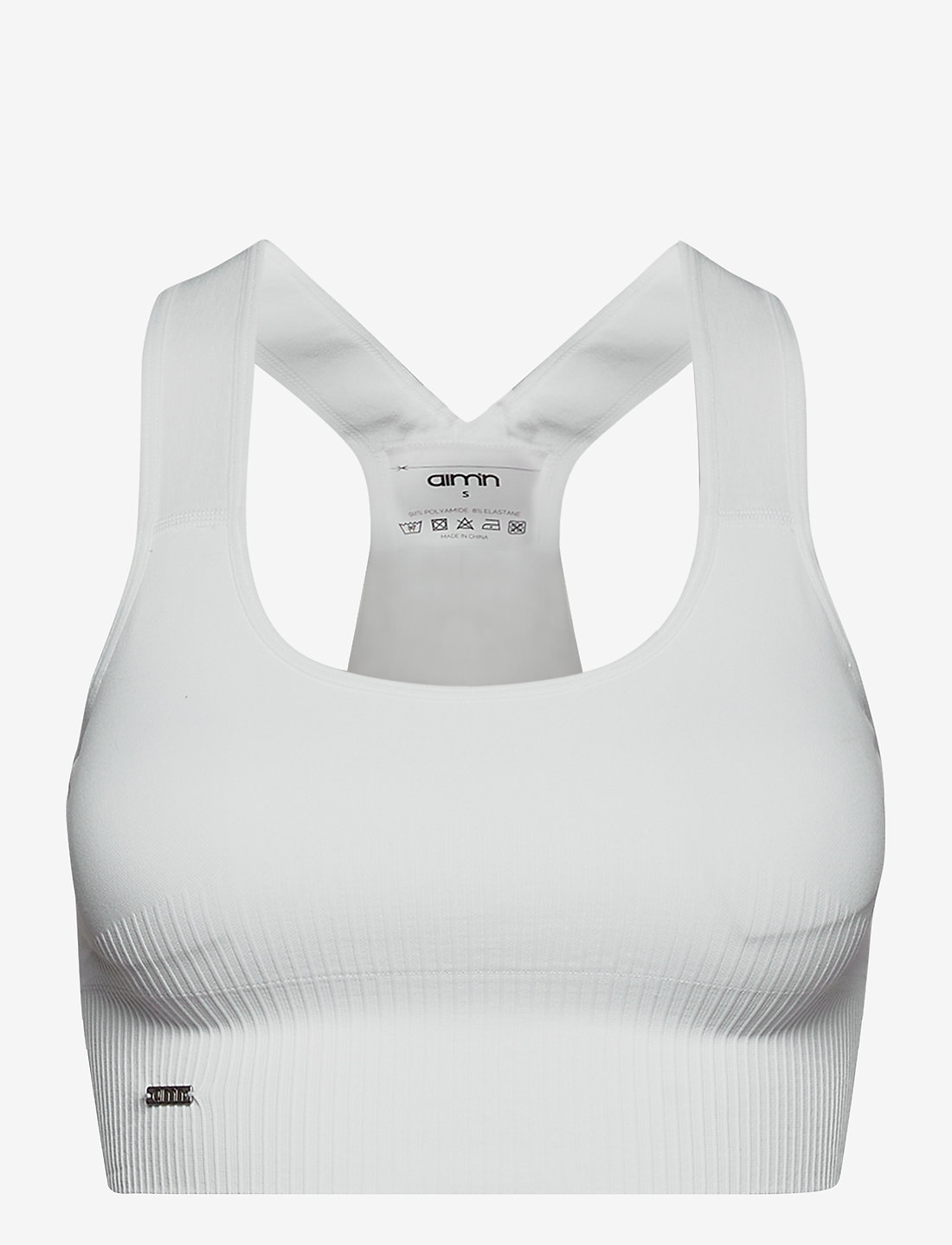 aim´n - White High Support Ribbed Bra - high support - white - 1