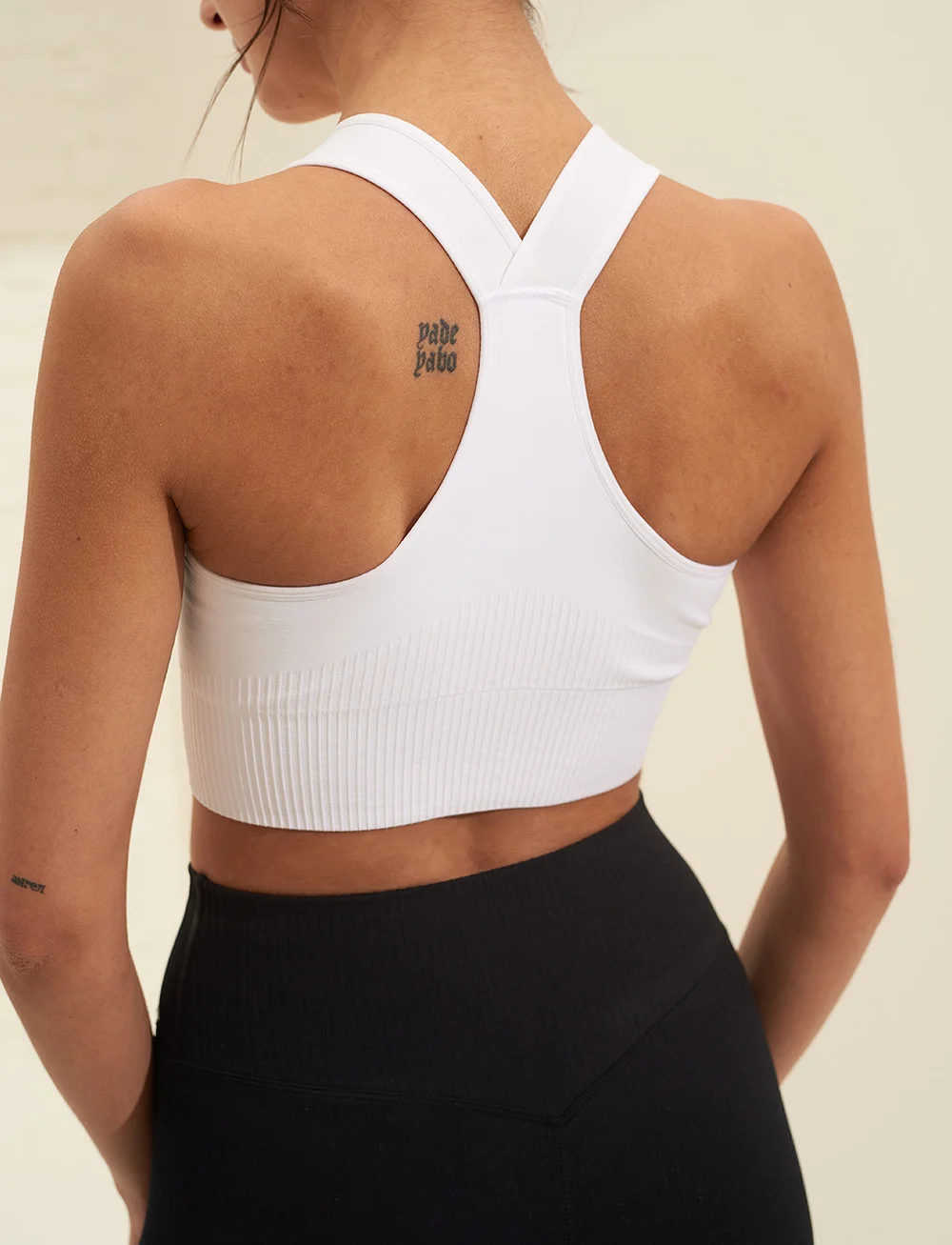 aim´n - White High Support Ribbed Bra - high support - white - 3