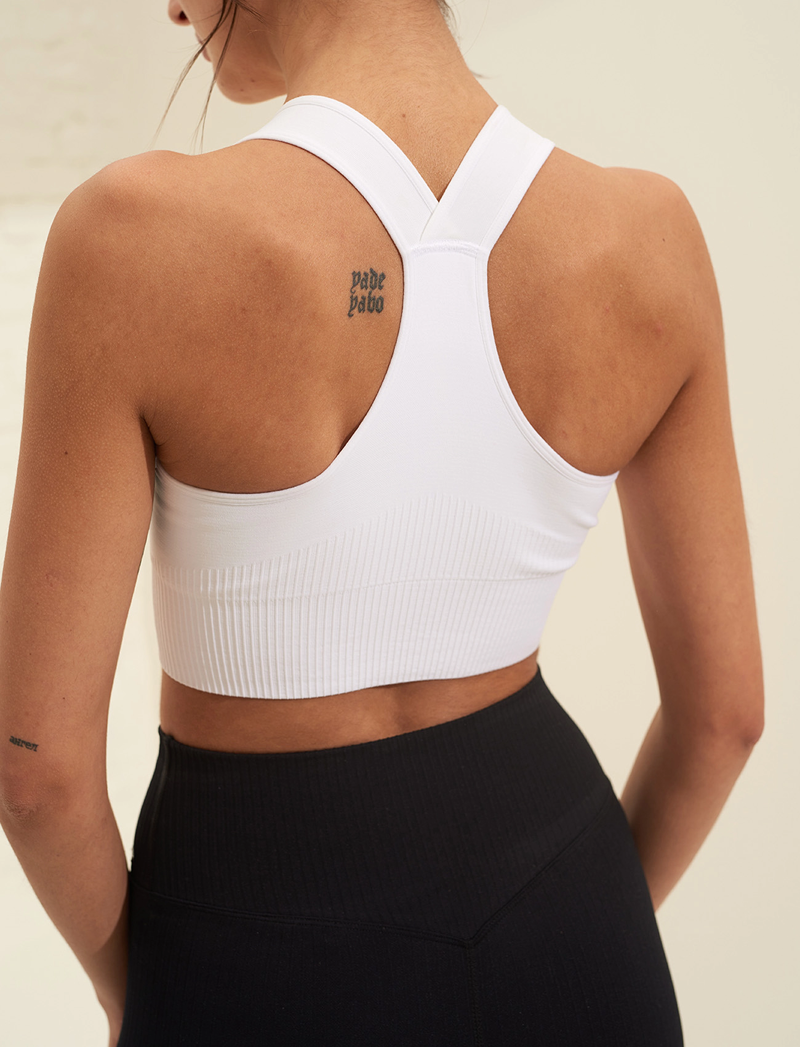 aim´n - High Support Ribbed Bra - kõrge toestus - white - 3