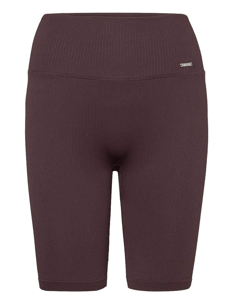 aim´n - Ribbed Seamless Biker Shorts - 1/2 länge - cacao - 1