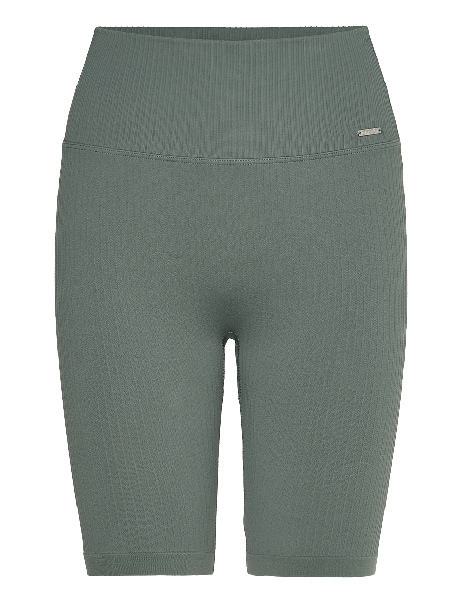 aim´n - Ribbed Seamless Biker Shorts - Õmblusteta retuusid - sage - 0
