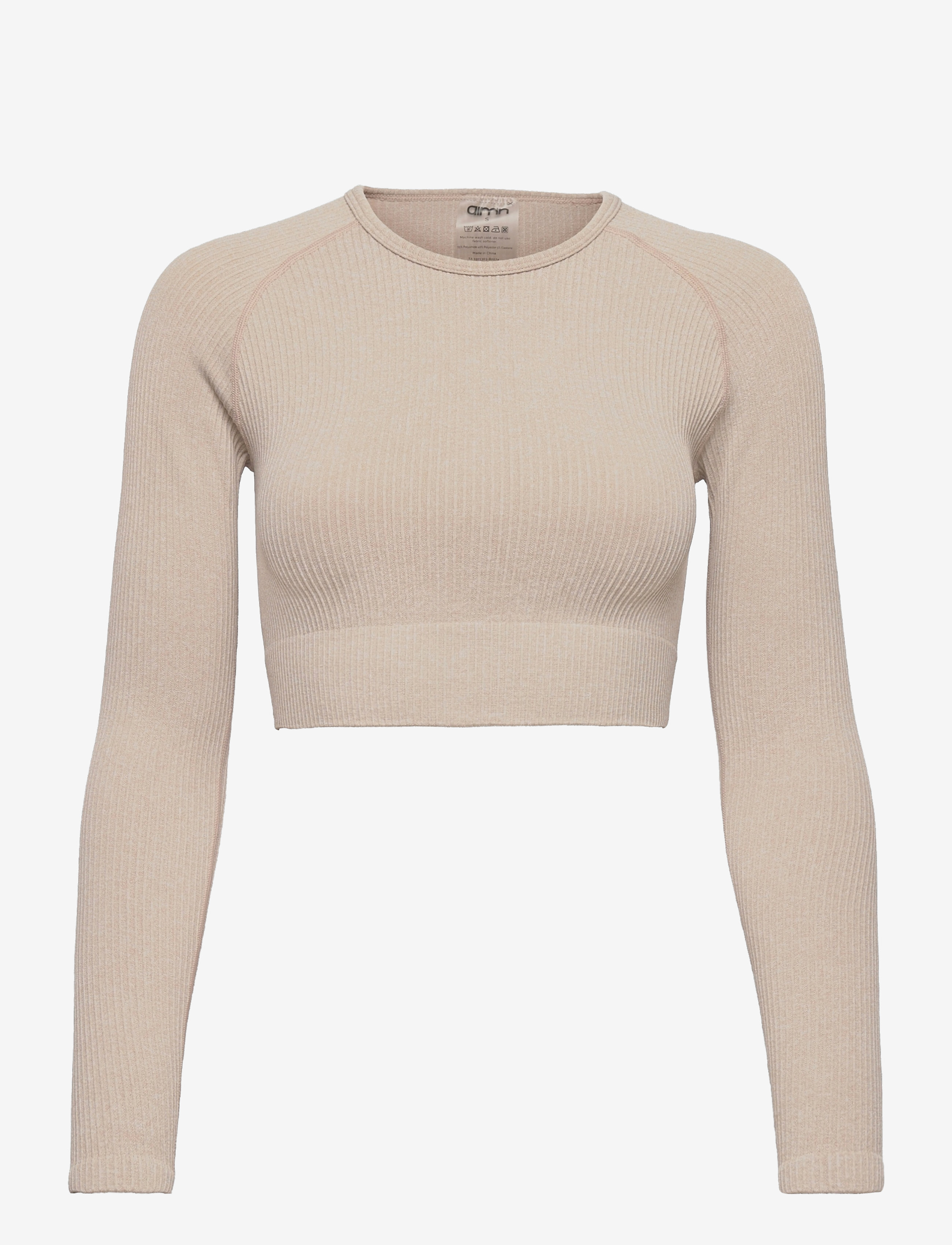 aim ́n Ribbed Seamless Crop Long Sleeve, XL, Oberteile, Rosa - Long-sleeved Frauen