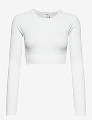 Ribbed Crop Long Sleeve - WHITE