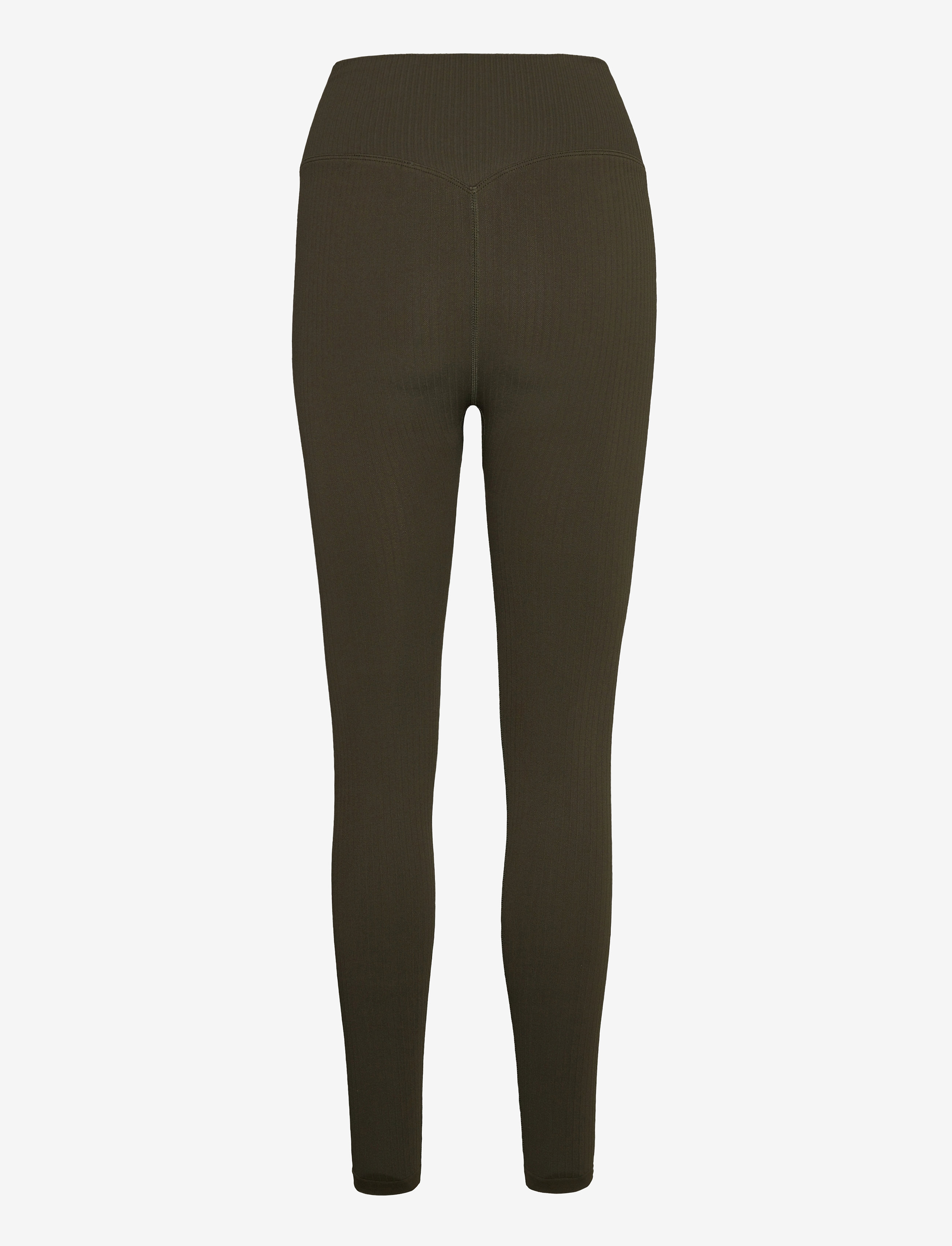 aim´n - Khaki Ribbed Seamless Tights - fuld længde - khaki - 2
