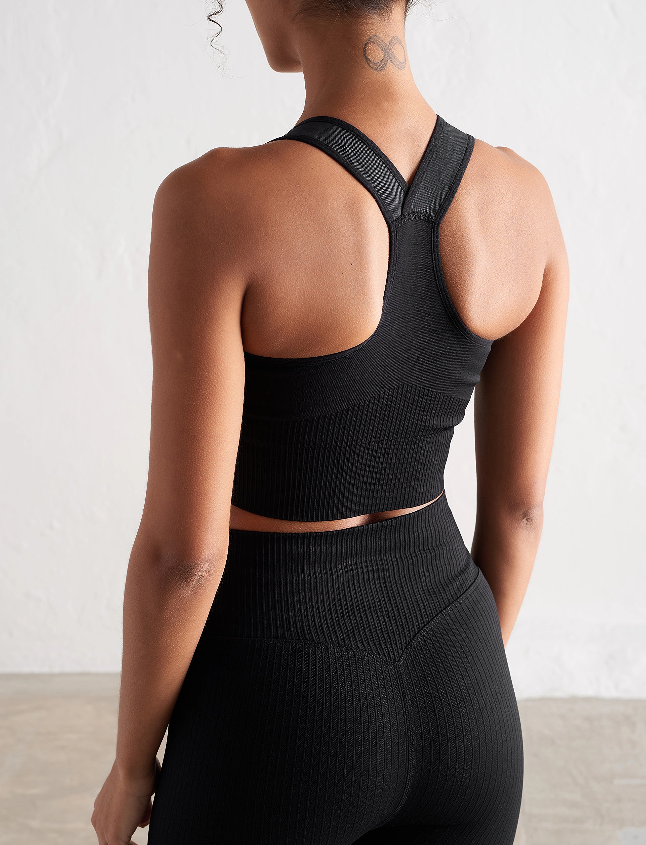 aim´n - High Support Ribbed Bra - biustonosze sportowe: wysokie - black - 3