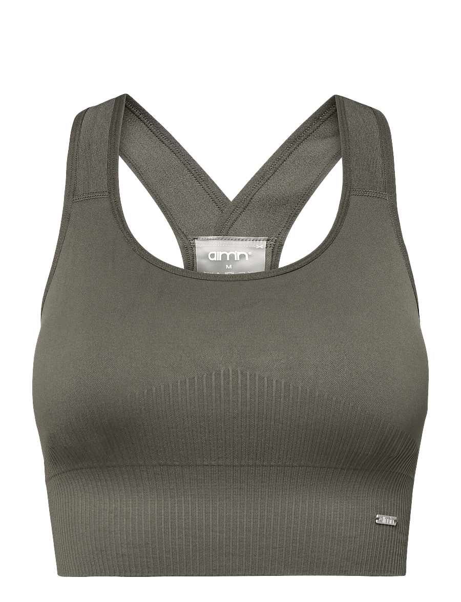 aim´n - High Support Ribbed Bra - starker halt - dark ivy - 0