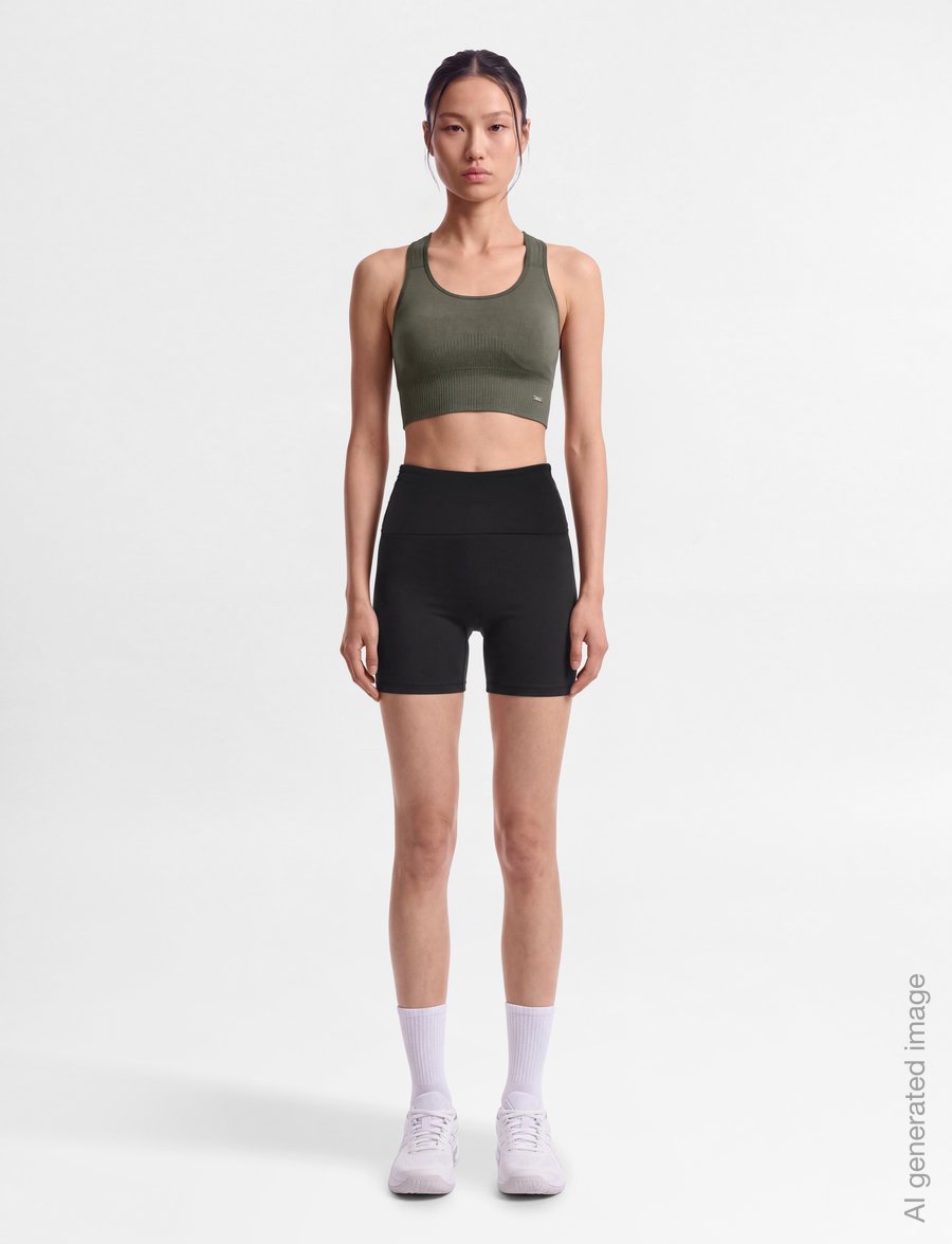 aim´n - High Support Ribbed Bra - starker halt - dark ivy - 0