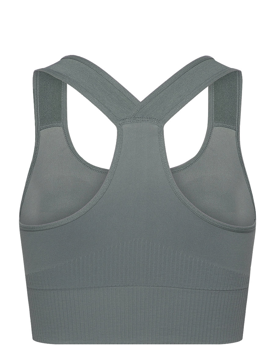 aim´n - High Support Ribbed Bra - høj støtte - sage - 1