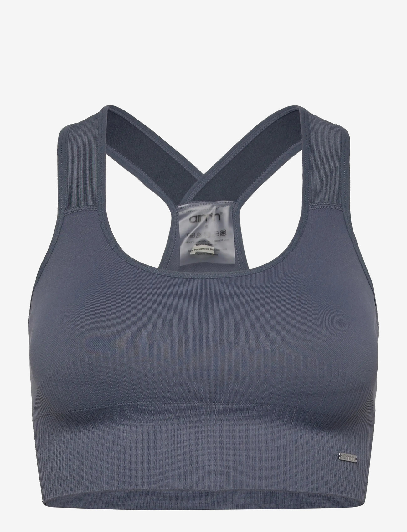 aim´n - High Support Ribbed Bra - høj støtte - storm blue - 1