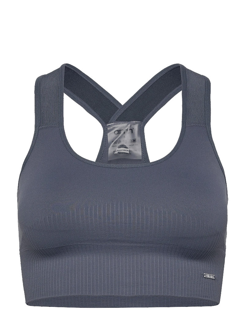 aim´n - High Support Ribbed Bra - høj støtte - storm blue - 1