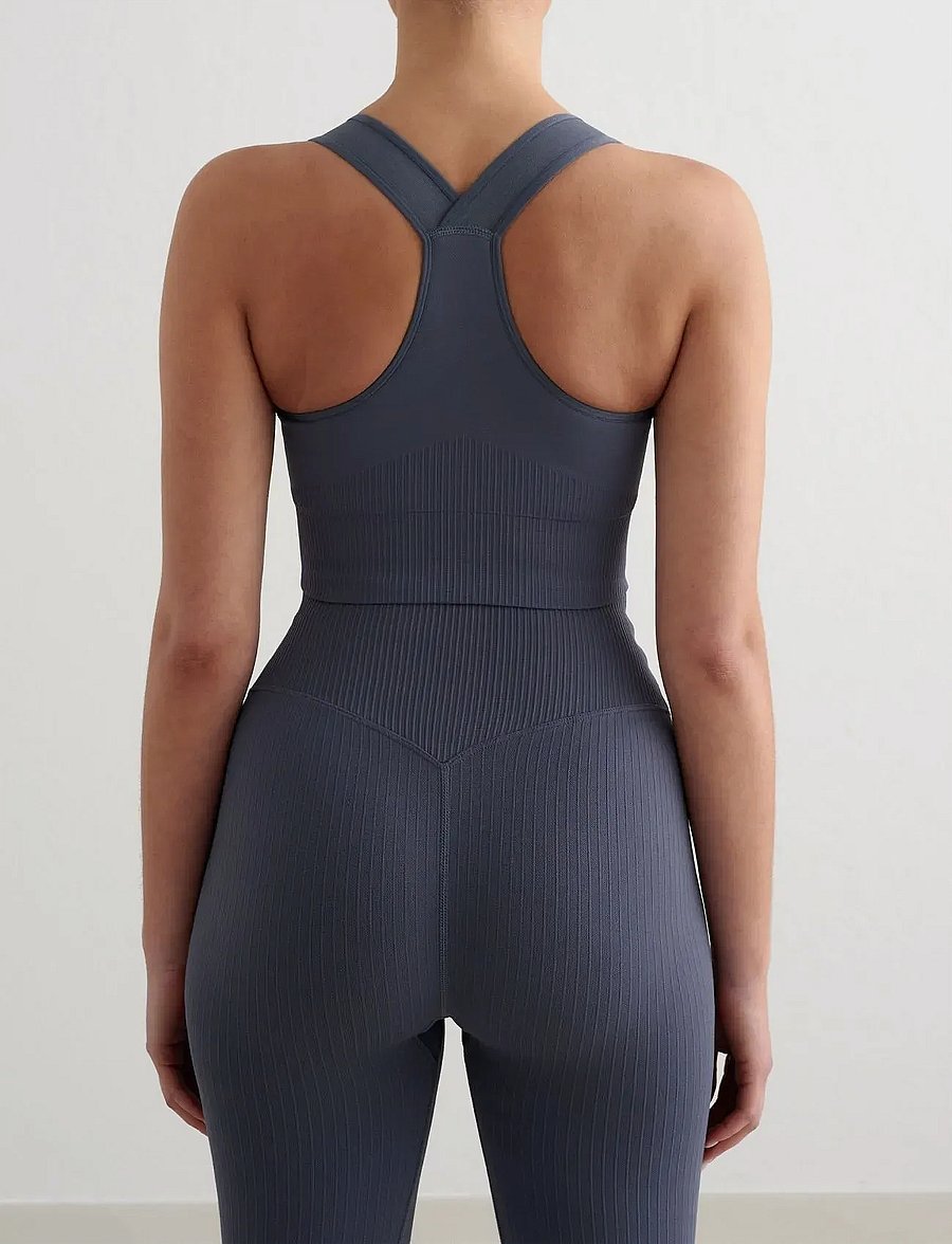 aim´n - High Support Ribbed Bra - starker halt - storm blue - 3