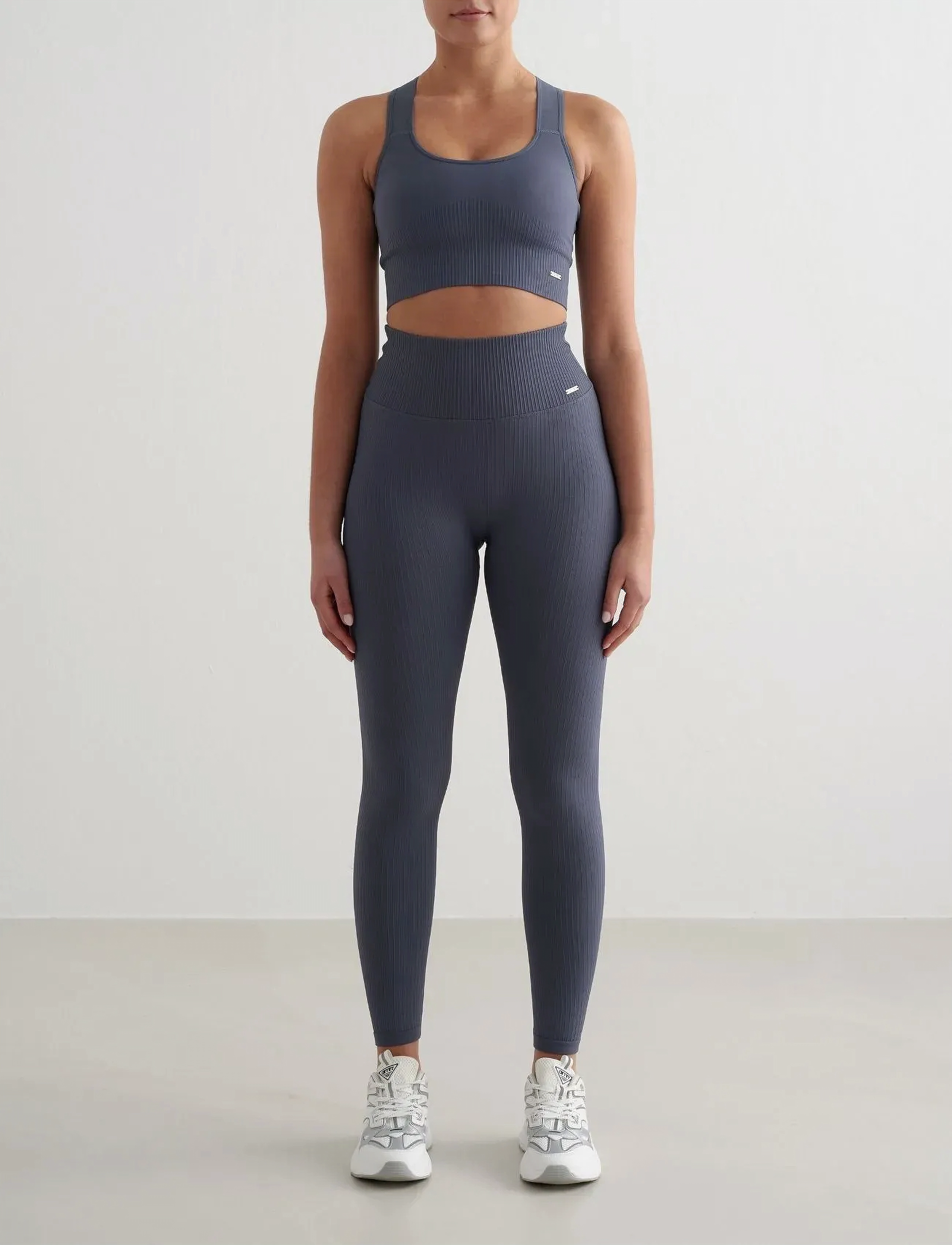 aim´n - High Support Ribbed Bra - høj støtte - storm blue - 4